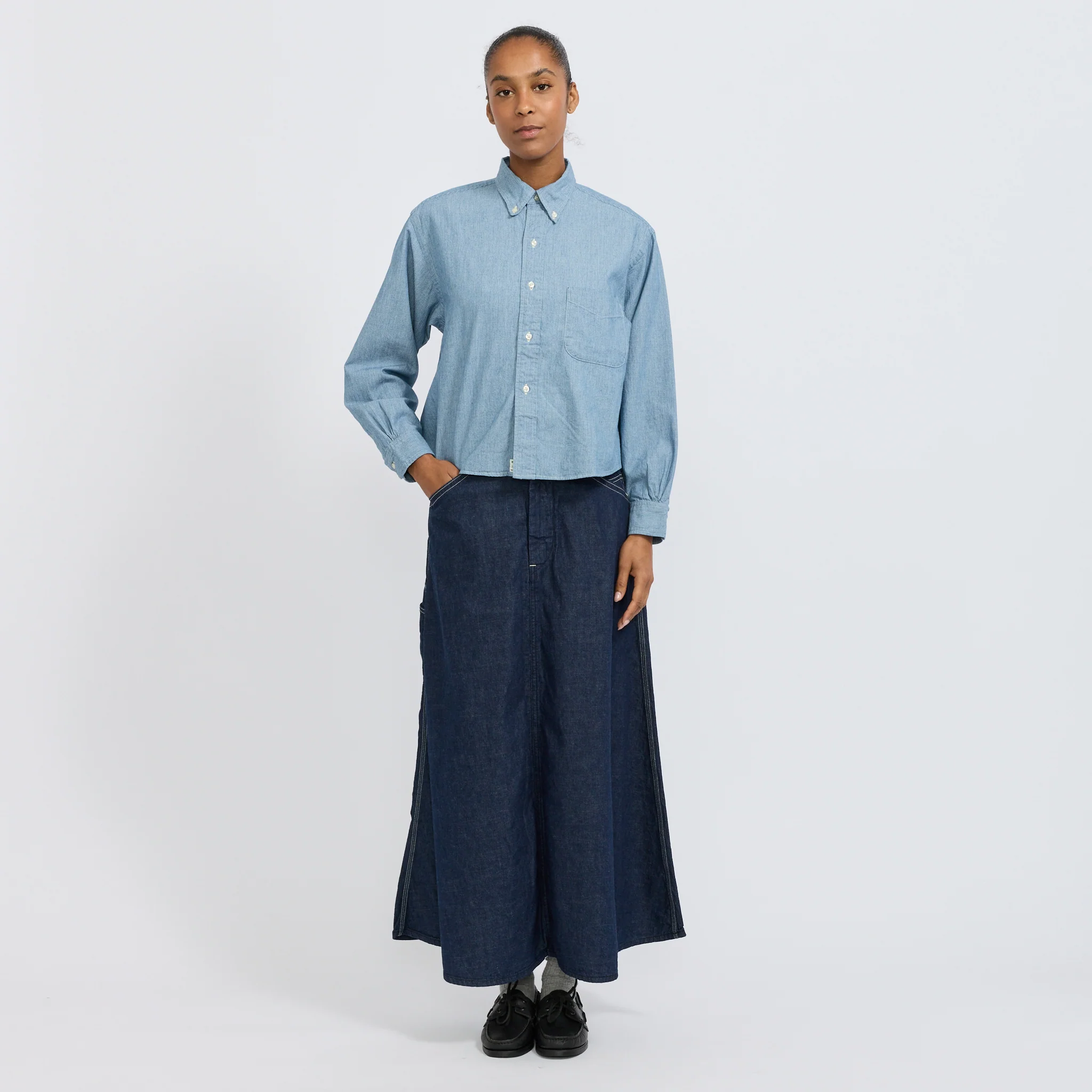 Short Button Down Shirt Hickory - Image 7