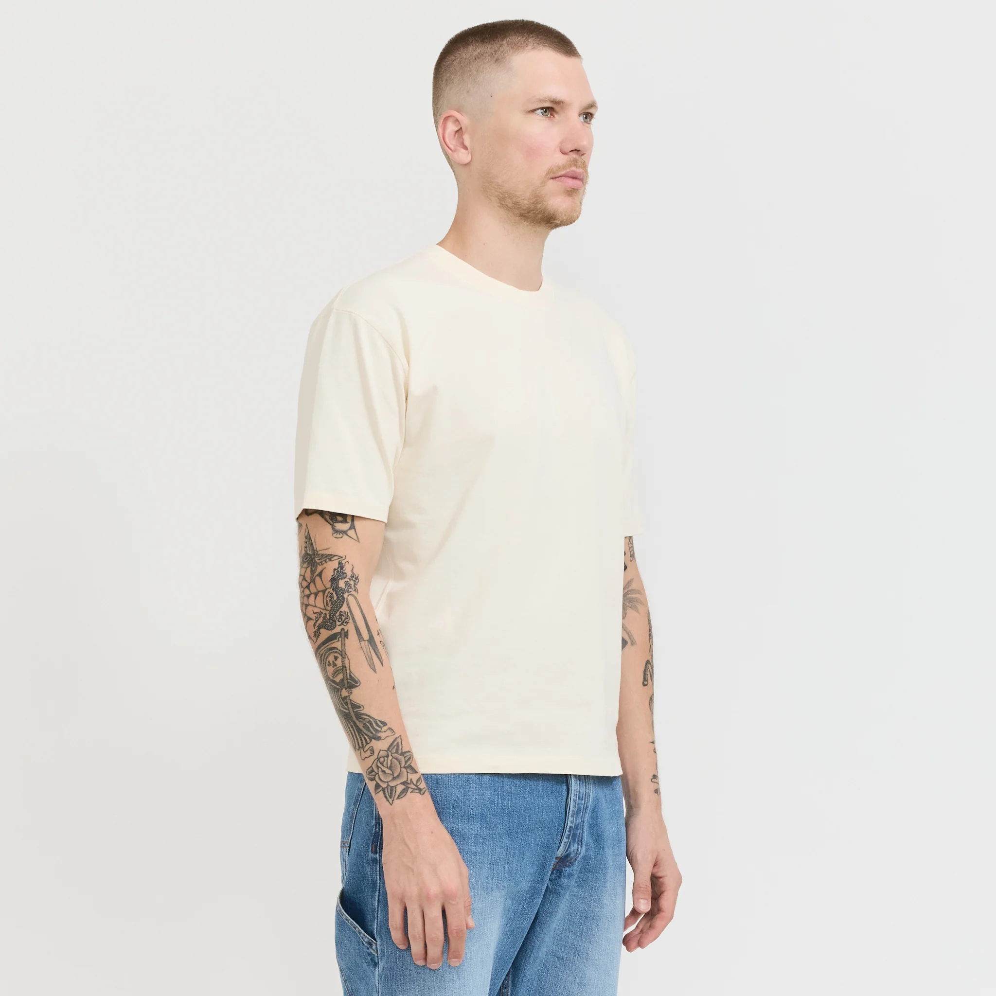 Short Sleeve Hiking T-Shirt Antique White - Image 3