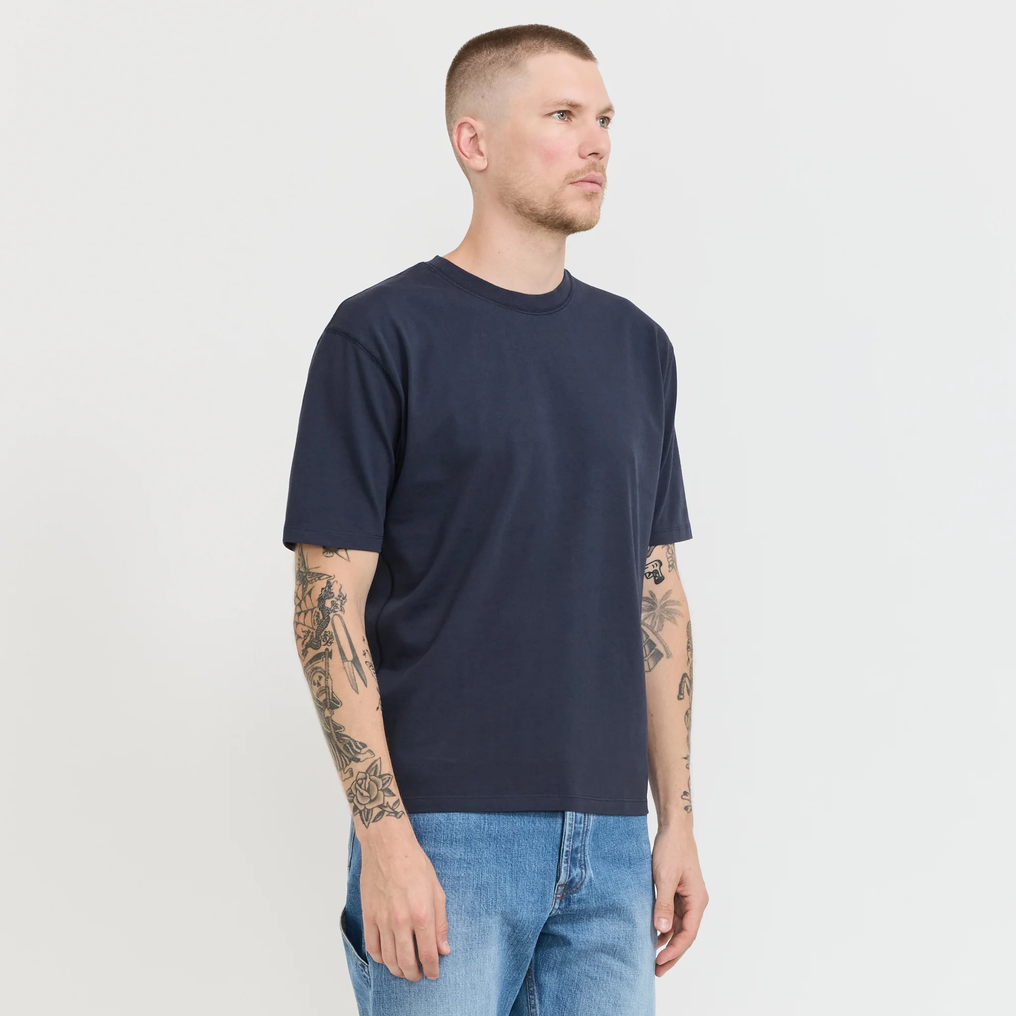 Short Sleeve Hiking T-Shirt Navy - Image 3