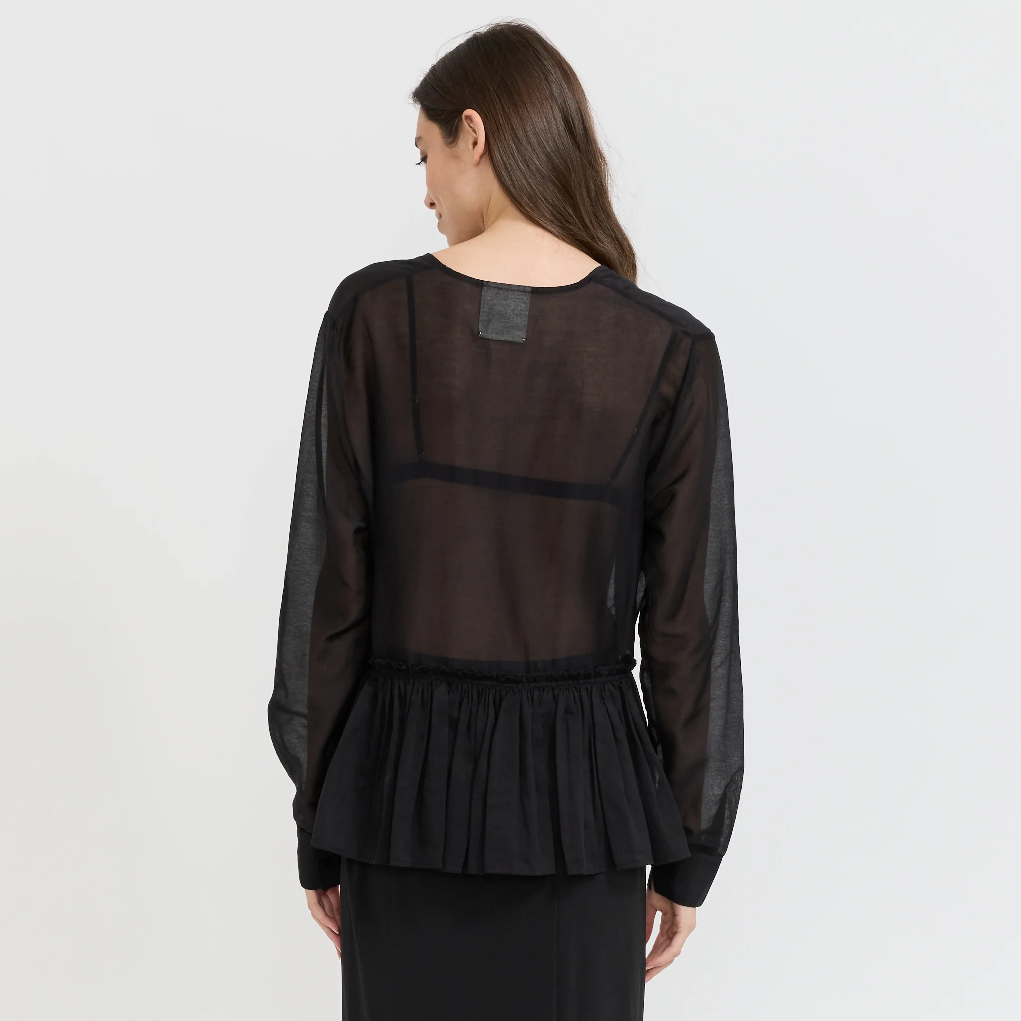 Silk Voile Top Black - Image 4