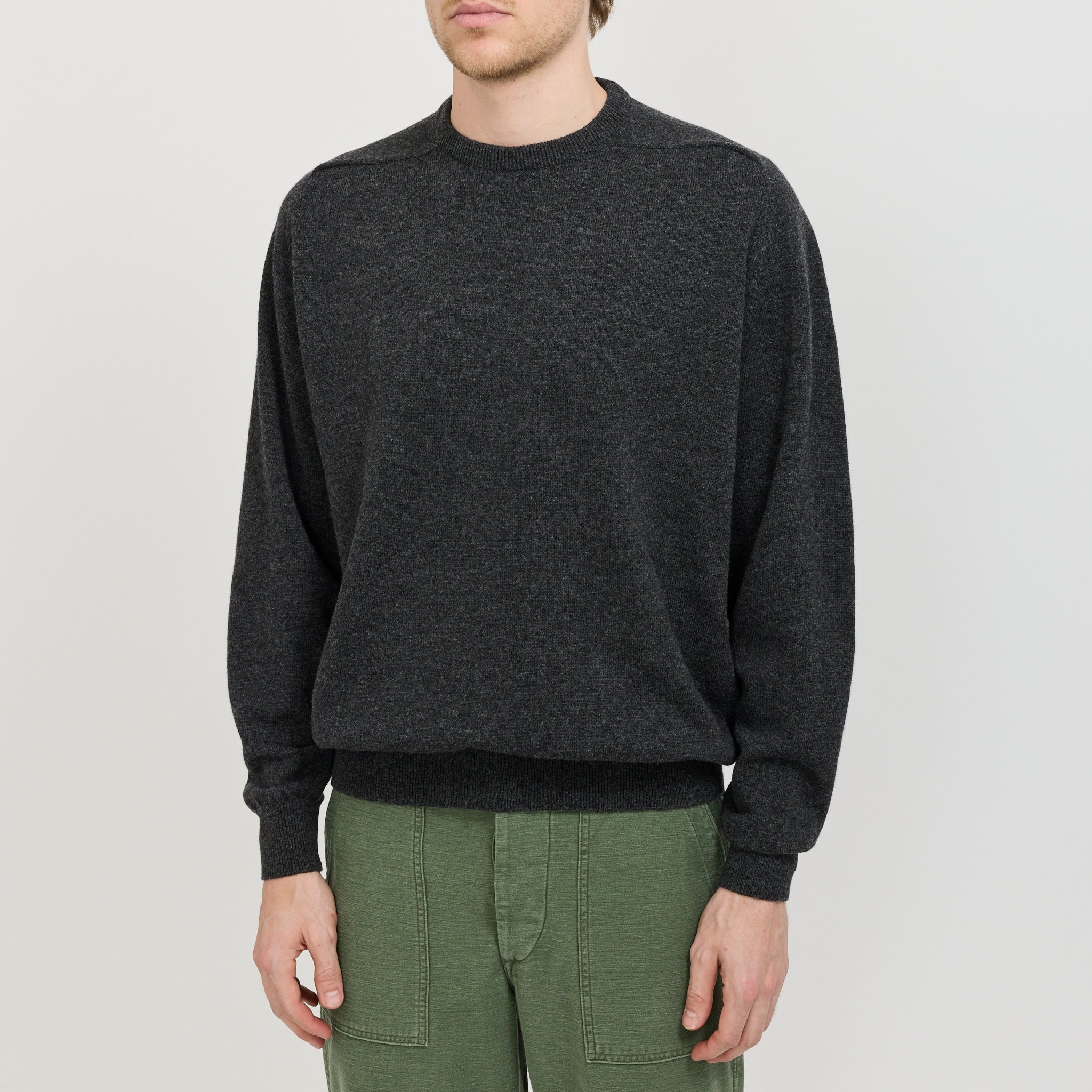 Simple Crew Neck Sweater Charcoal - Image 5