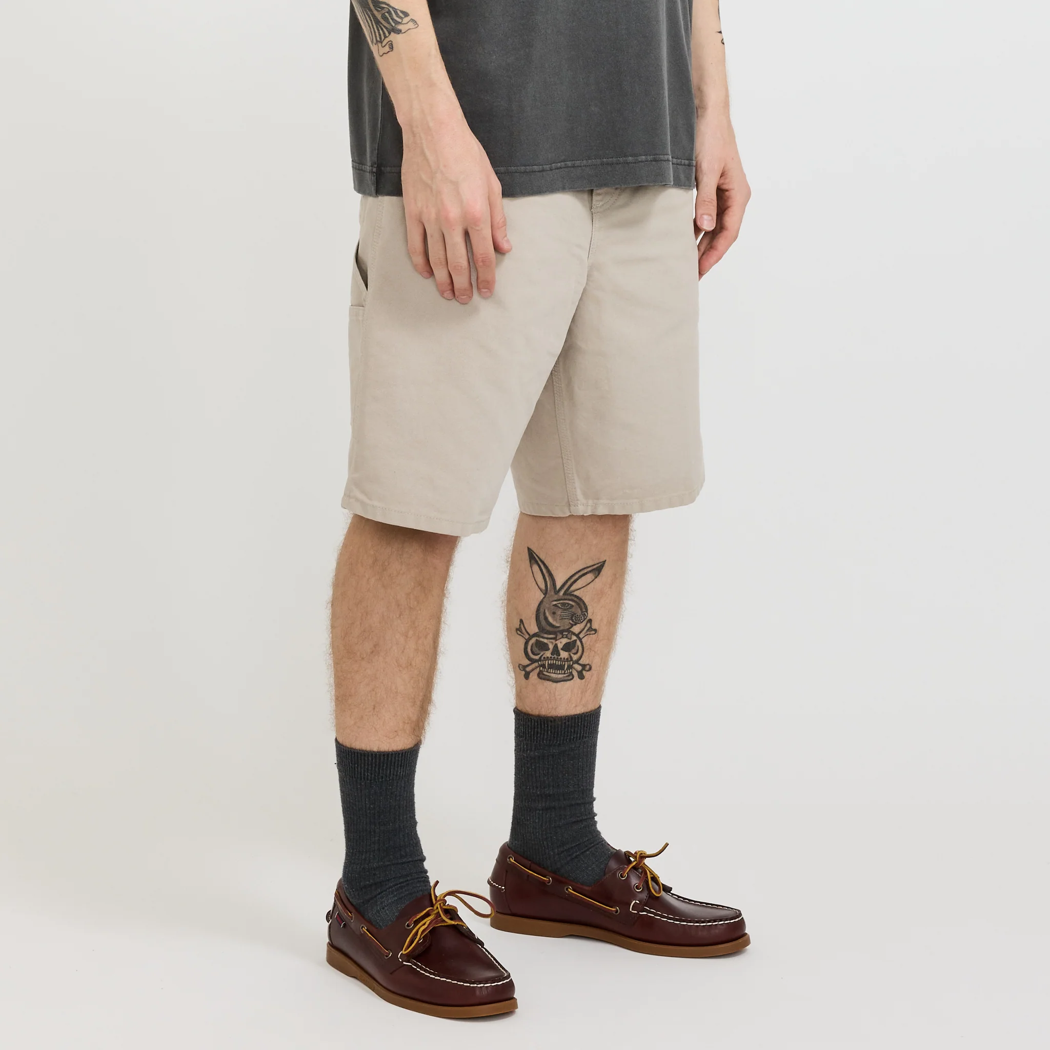 Single Knee Short Dusky Beige - Image 3