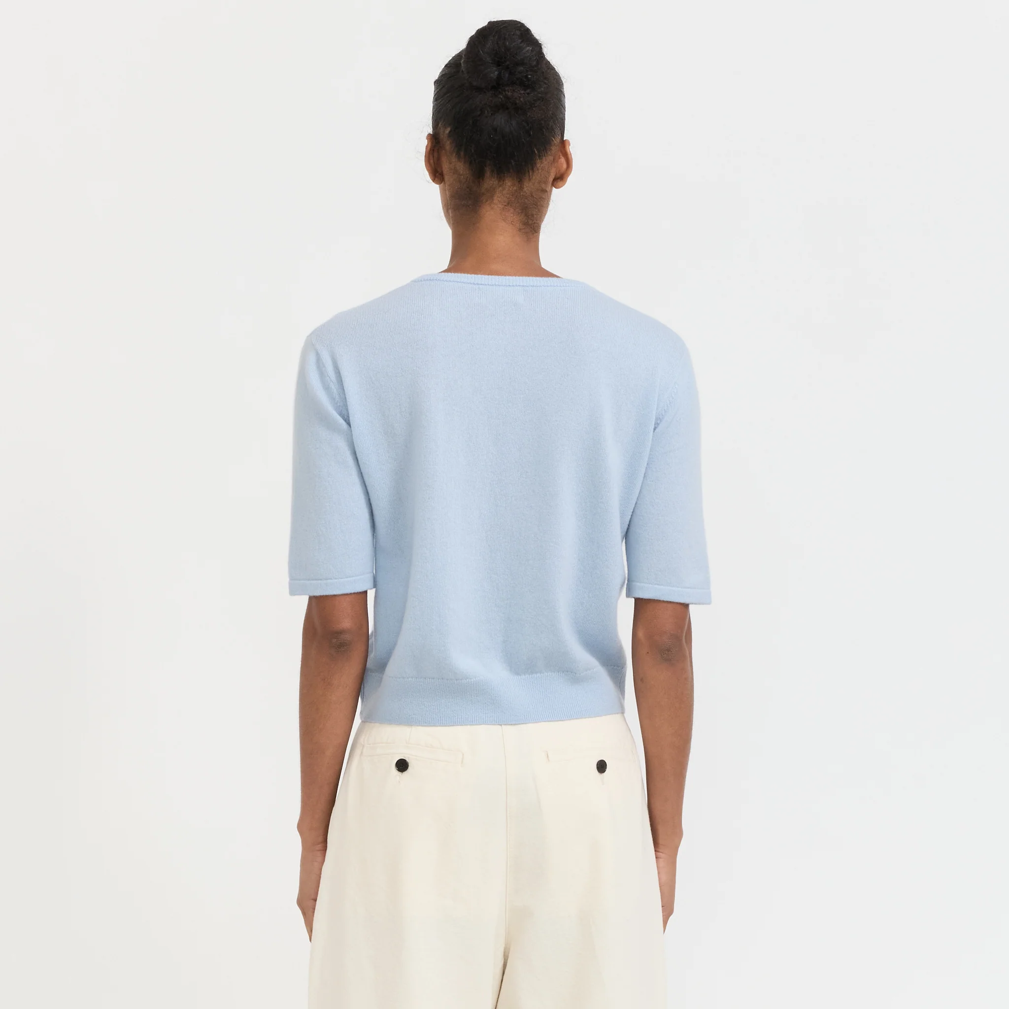 Sirma Short Sleeve Cardigan Sky - Image 4
