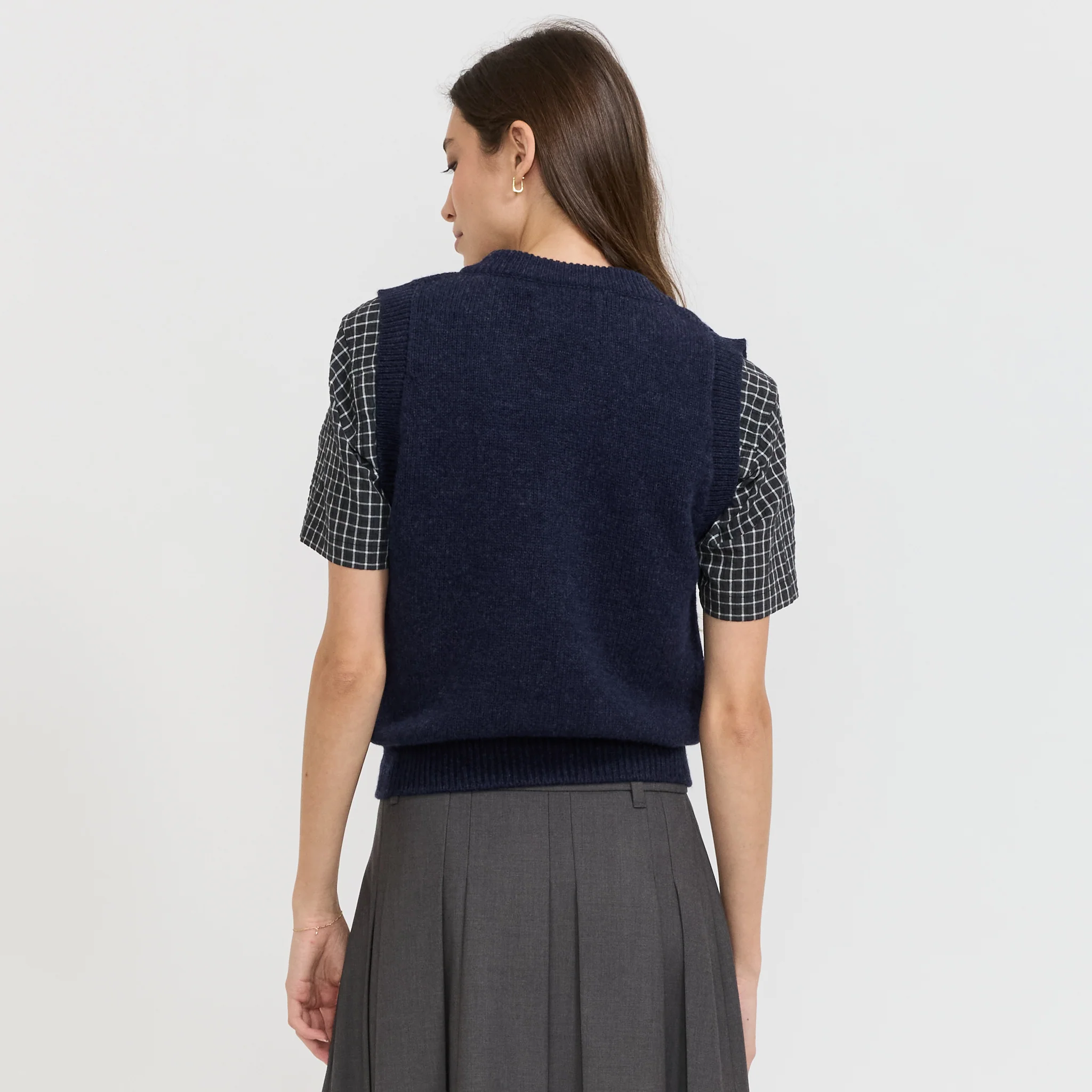 Slave To The Knit Slipover Navy - Image 4