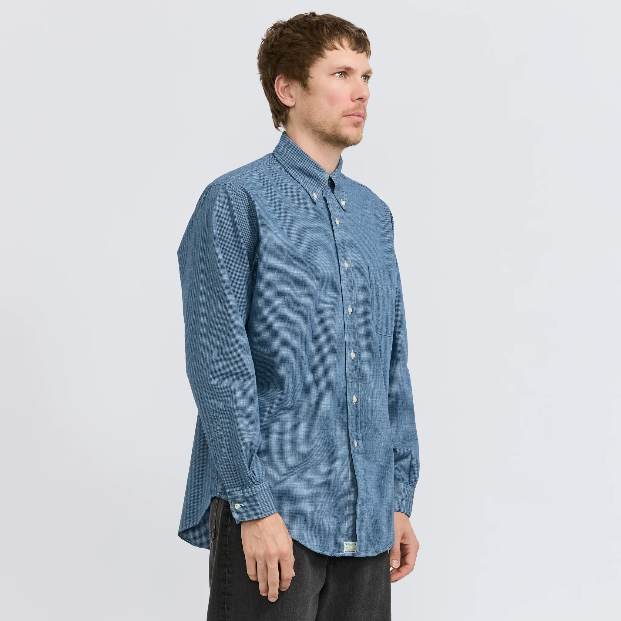 Standard Button Down Shirt Check Chambray - Image 3
