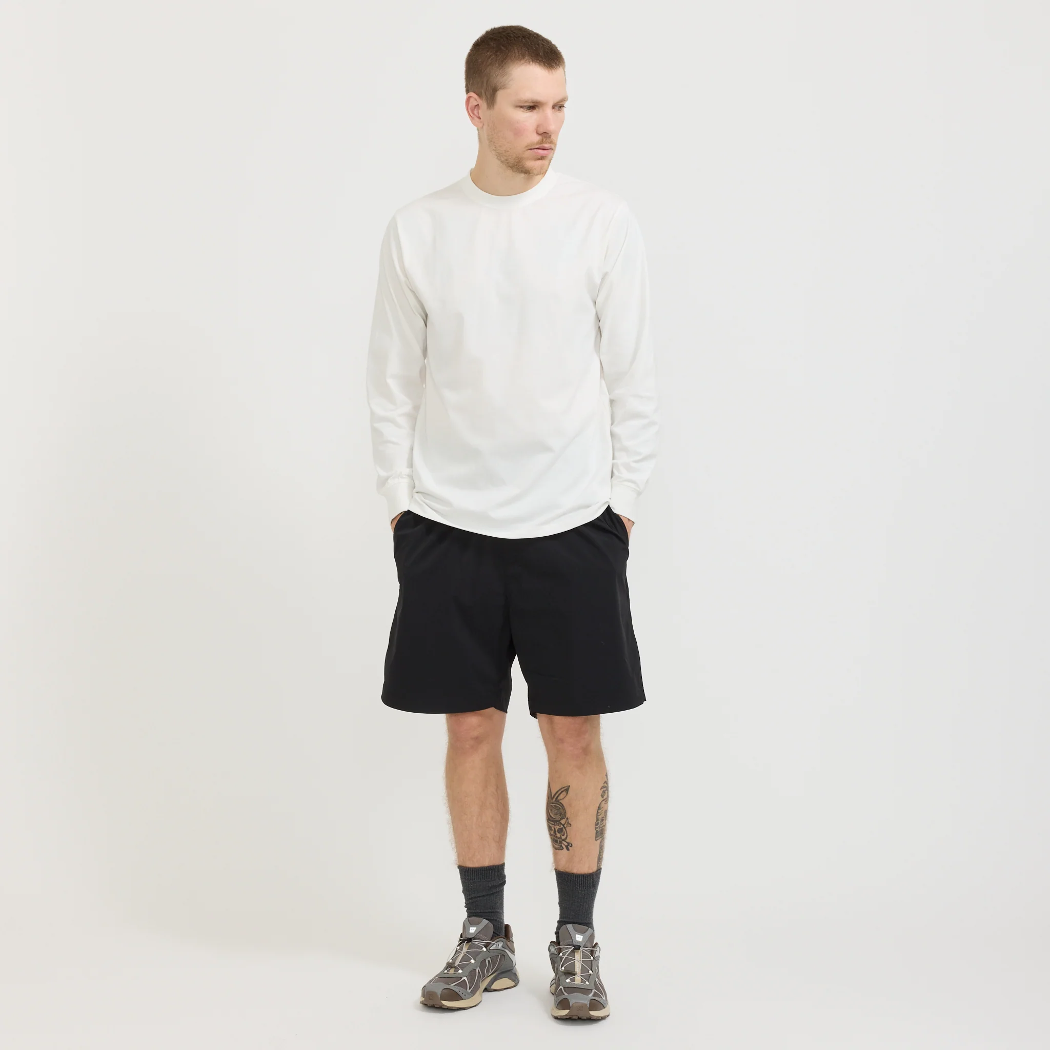 Snow Peak Typography L/S T-Shirt Off White - Image 2