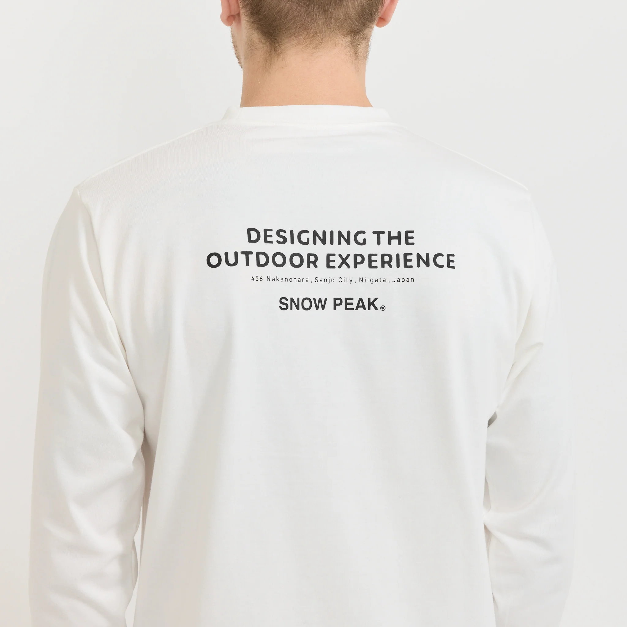 Snow Peak Typography L/S T-Shirt Off White - Image 5