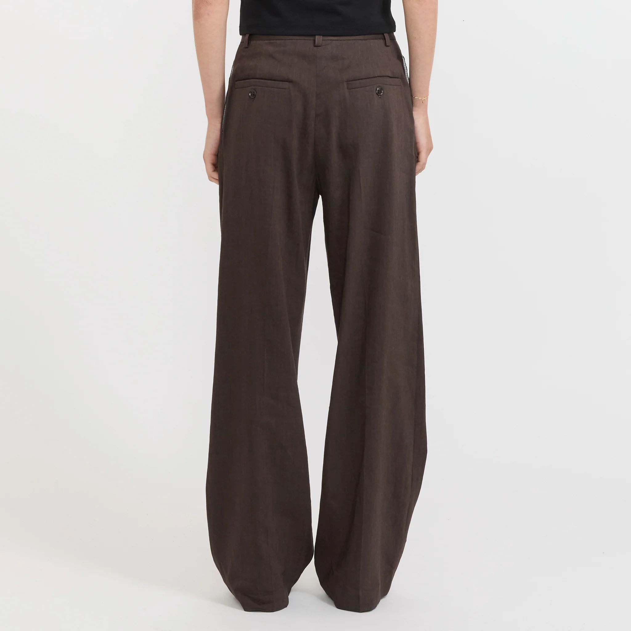Soft Tailored Pant Chocolate Brown - Image 4