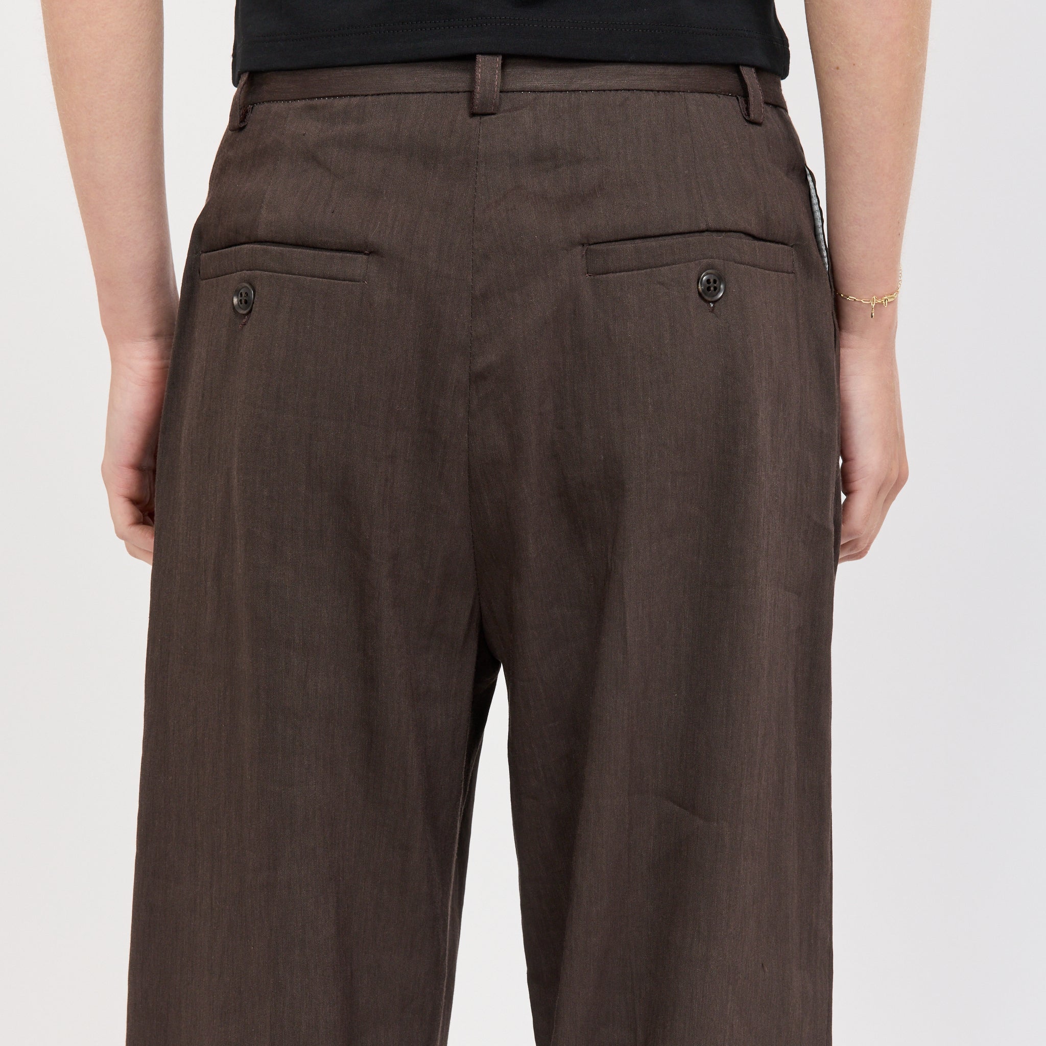Soft Tailored Pant Chocolate Brown - Image 6