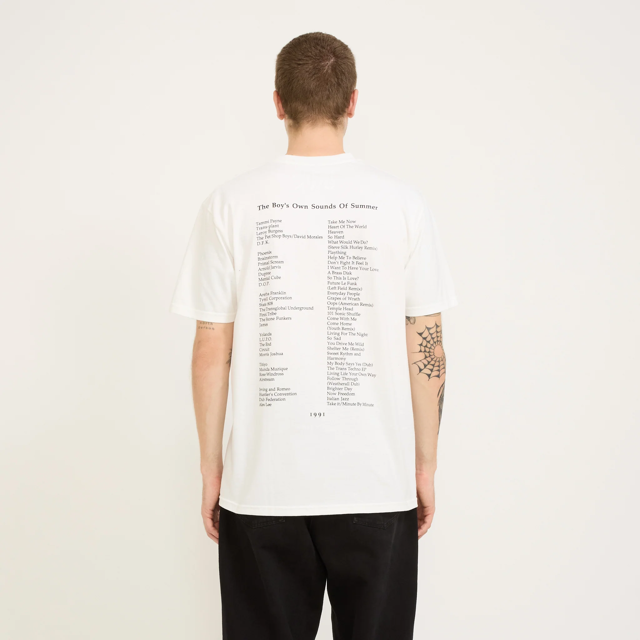 Sounds Of The Summer 1991 Playlist Tee White - Image 5
