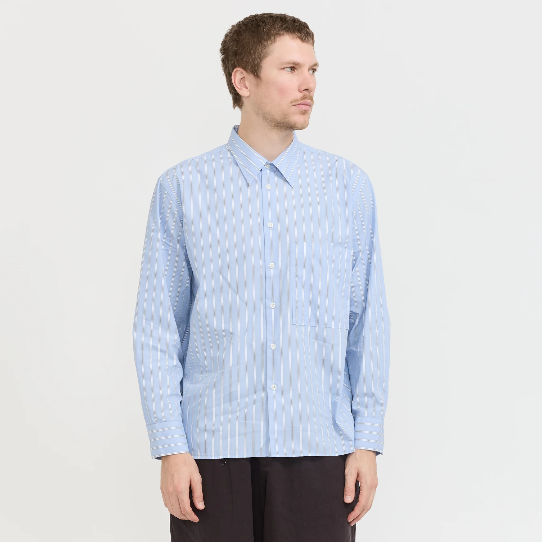 Square Pocket Shirt Blue