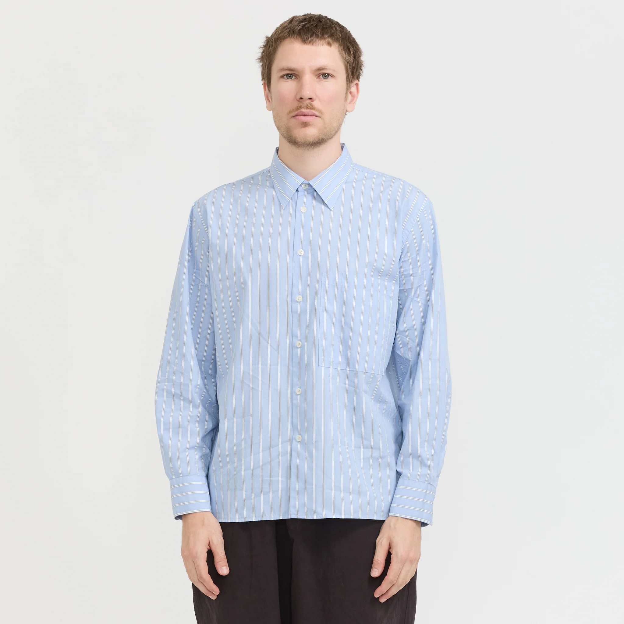 Square Pocket Shirt Blue - Image 8