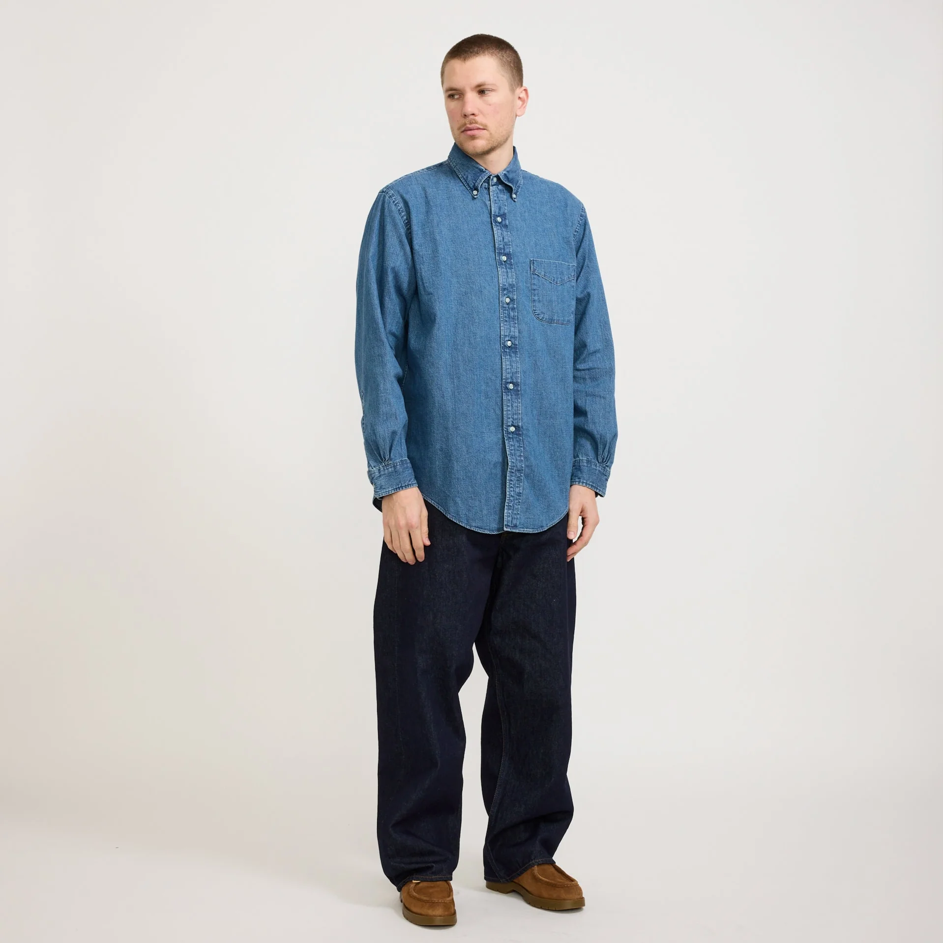 Standard Button Down Shirt Denim Used - Image 2