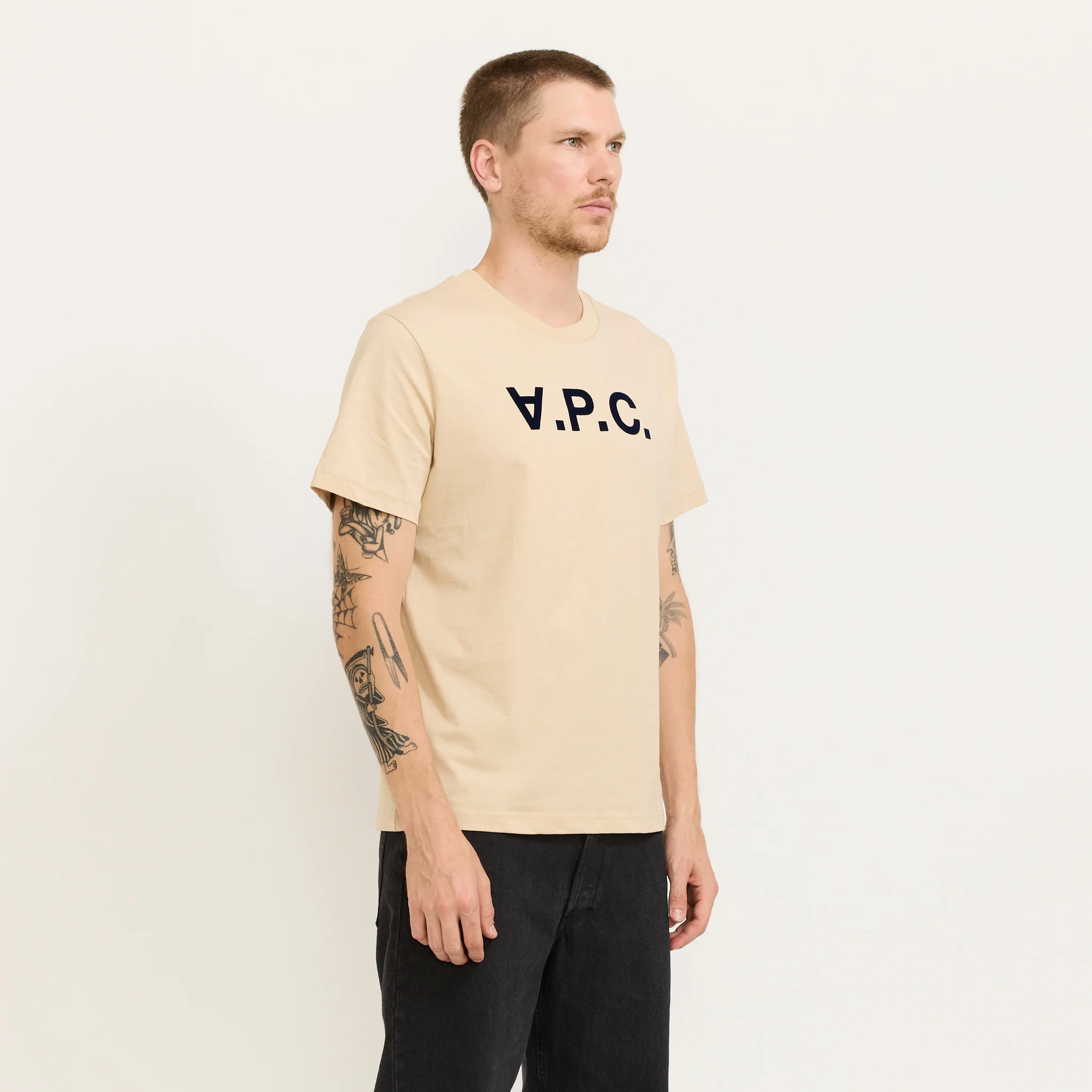 Standard Grand VPC T-Shirt Beige/Dark Navy - Image 3
