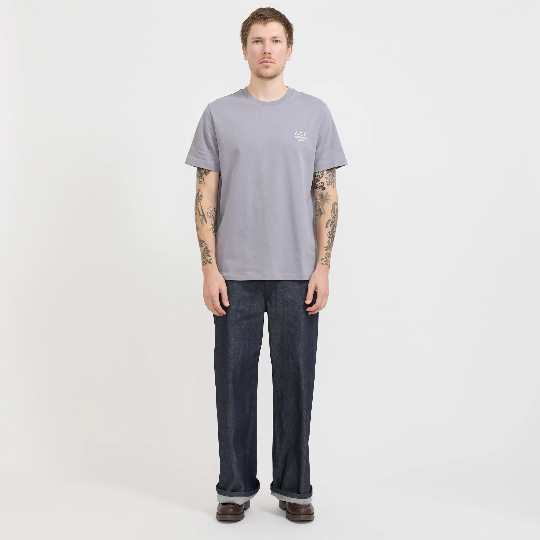 Standard Rue Madame T-Shirt Blue Grey - Image 2