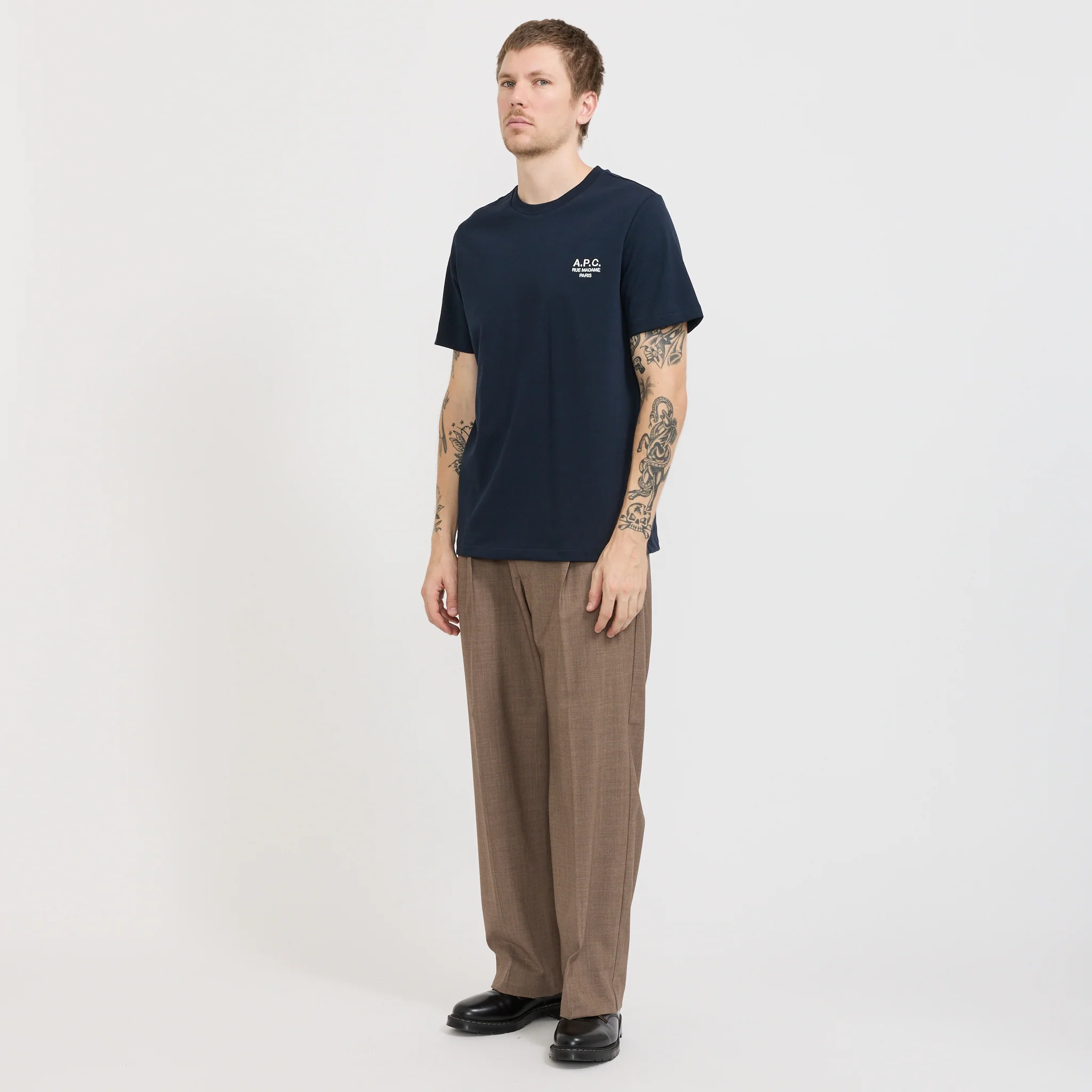 Standard Rue Madame T-Shirt Dark Navy/Ecru - Image 2