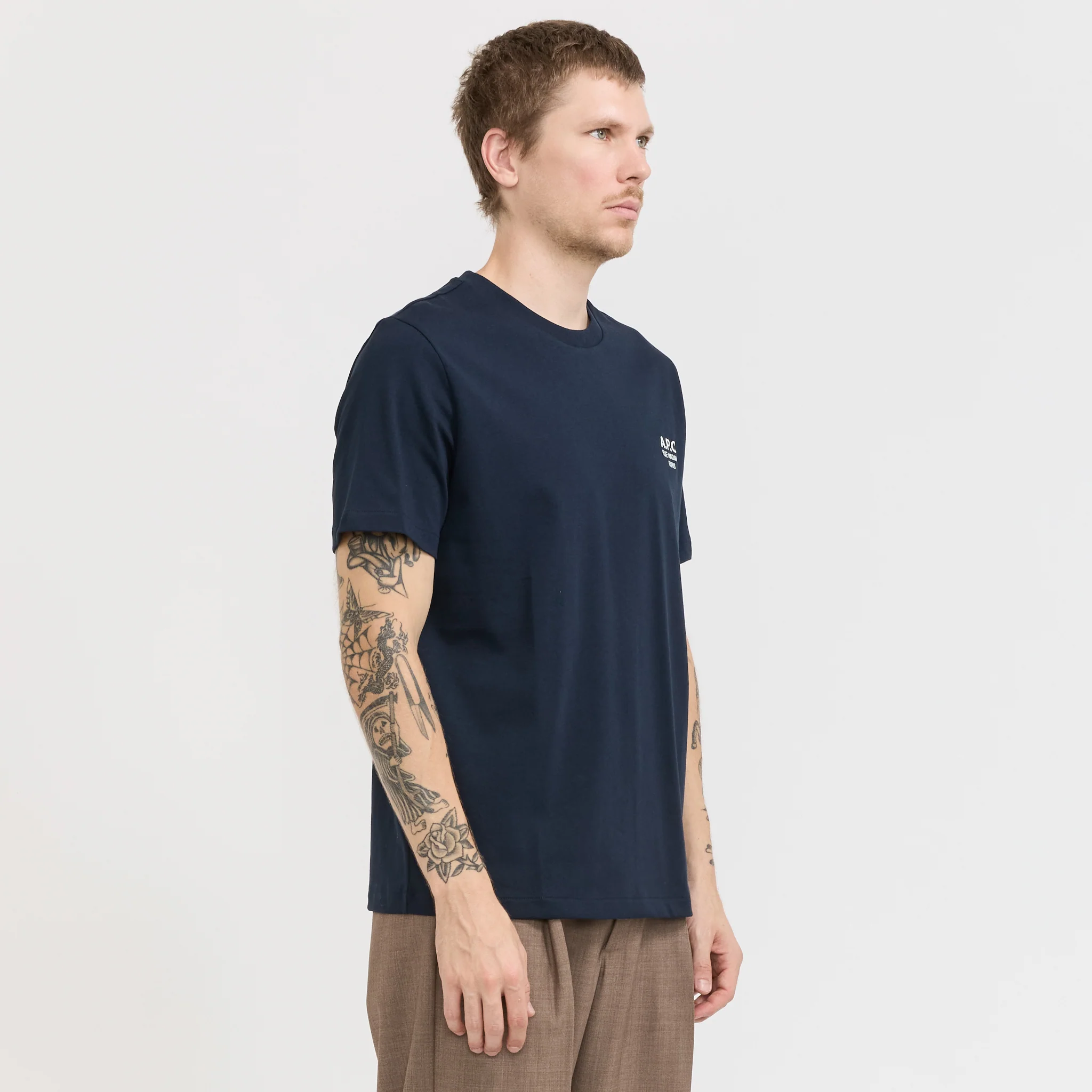 Standard Rue Madame T-Shirt Dark Navy/Ecru - Image 3