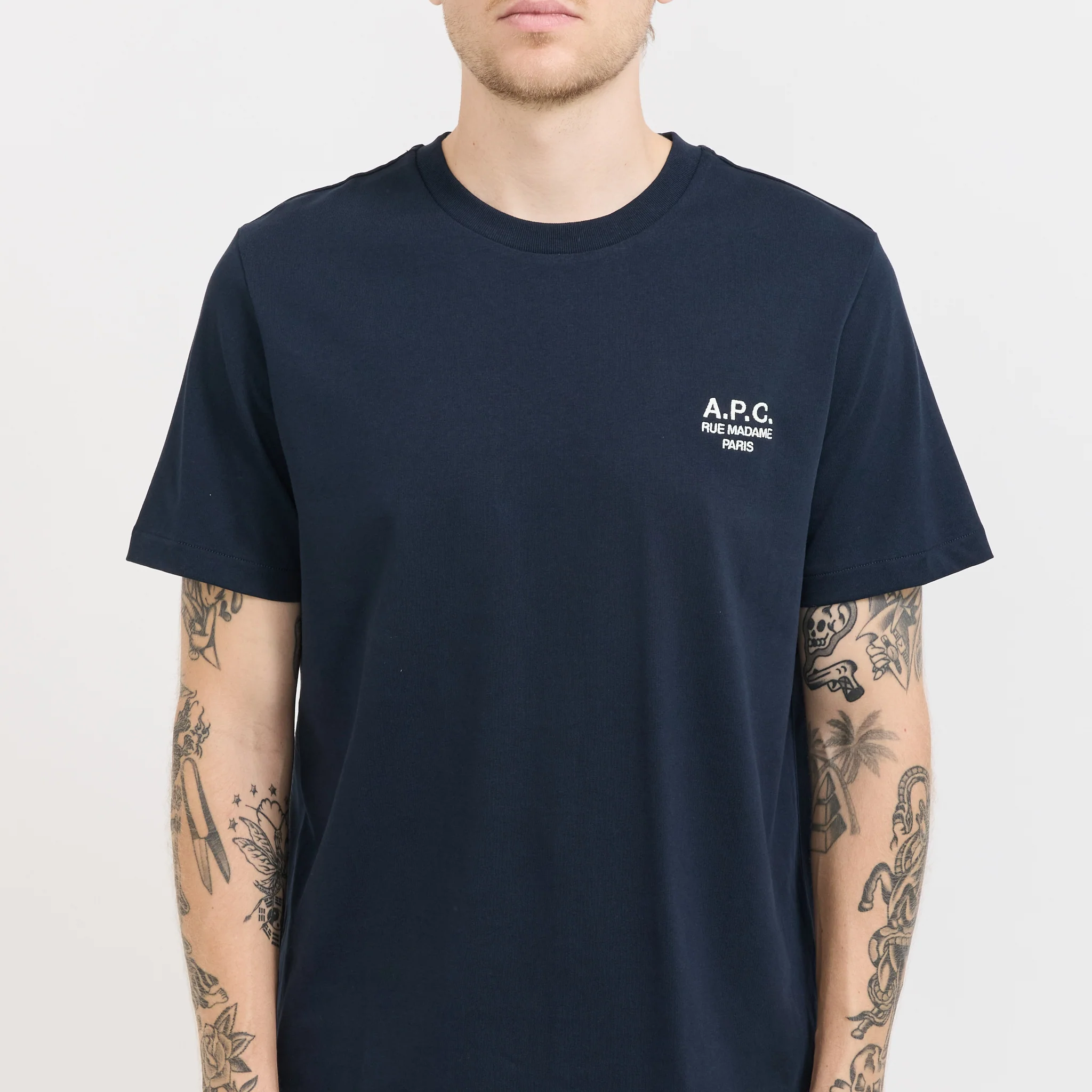 Standard Rue Madame T-Shirt Dark Navy/Ecru - Image 5