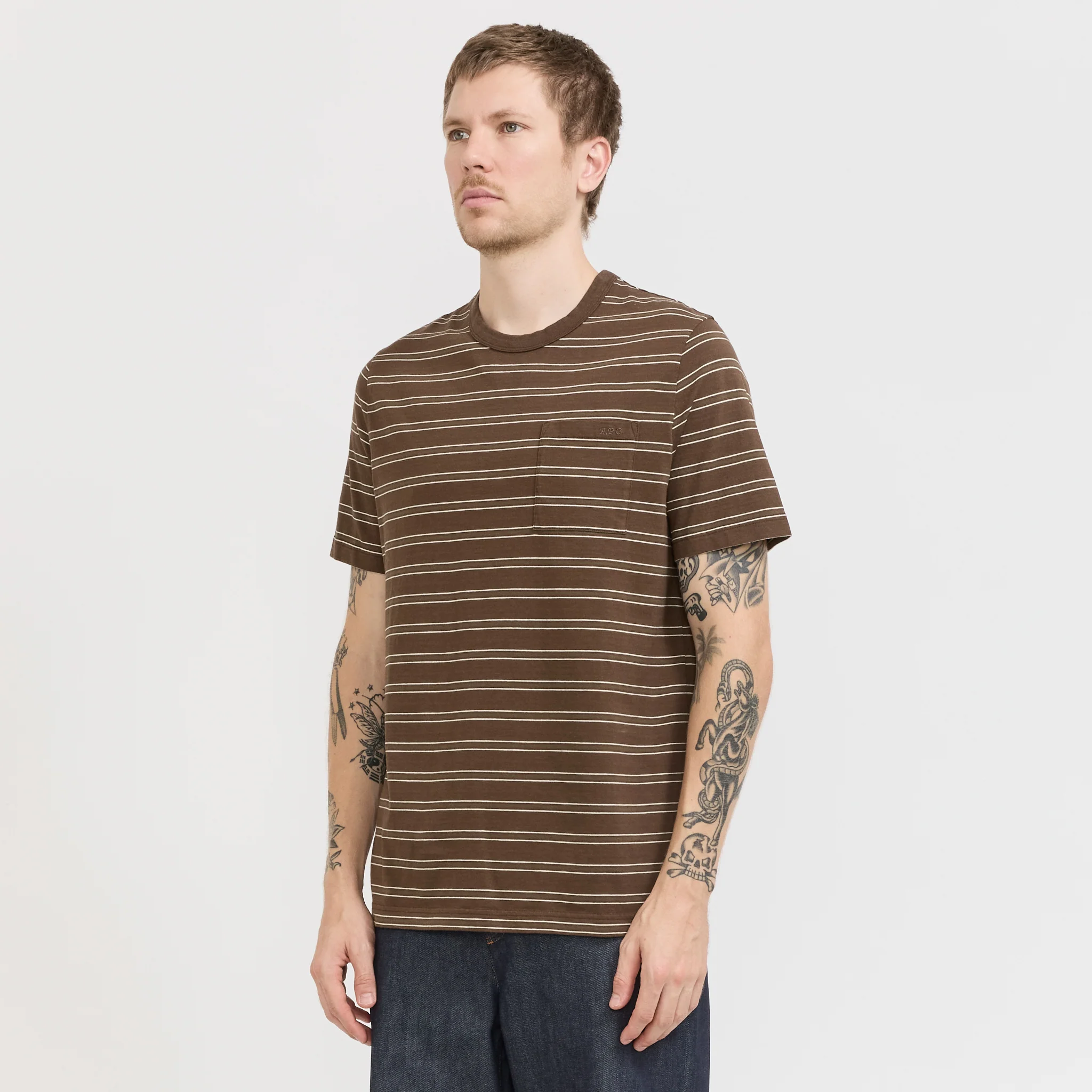 Striped T-Shirt Brown
