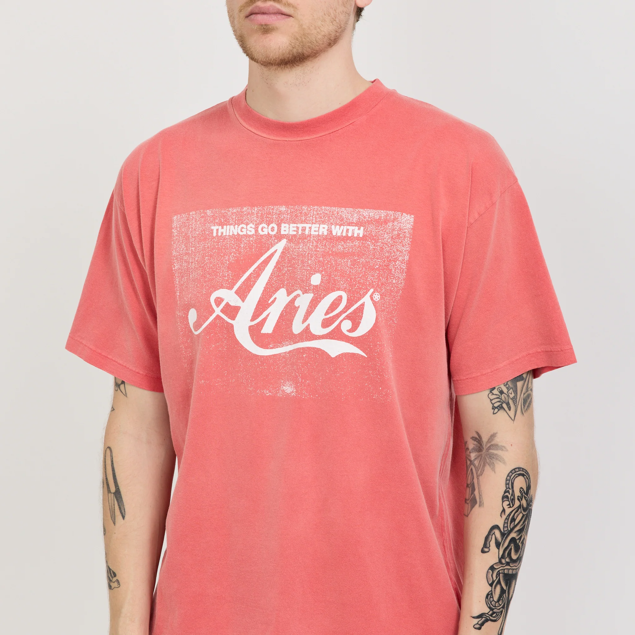 Sunbleached Cola SS Tee Red - Image 5