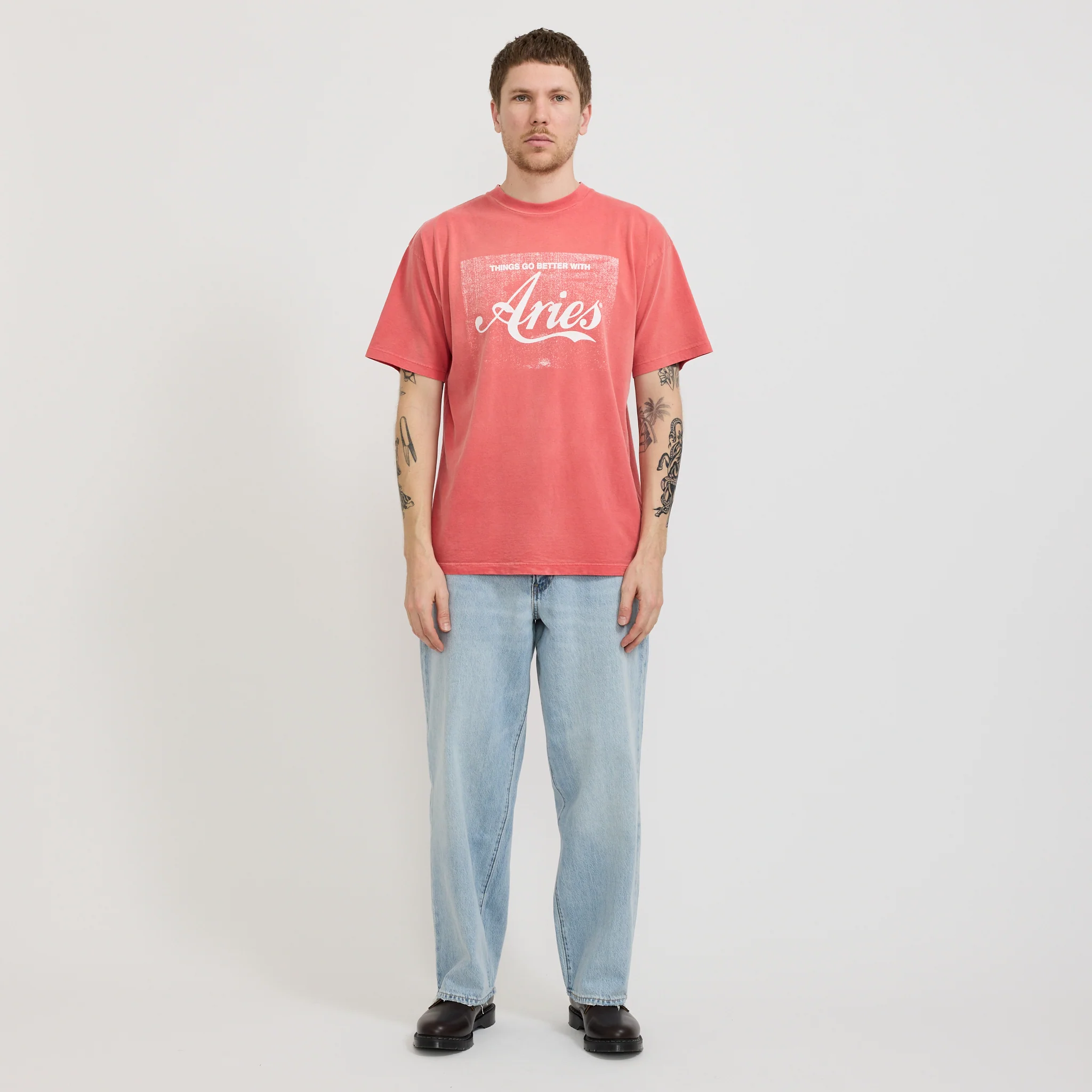 Sunbleached Cola SS Tee Red - Image 6