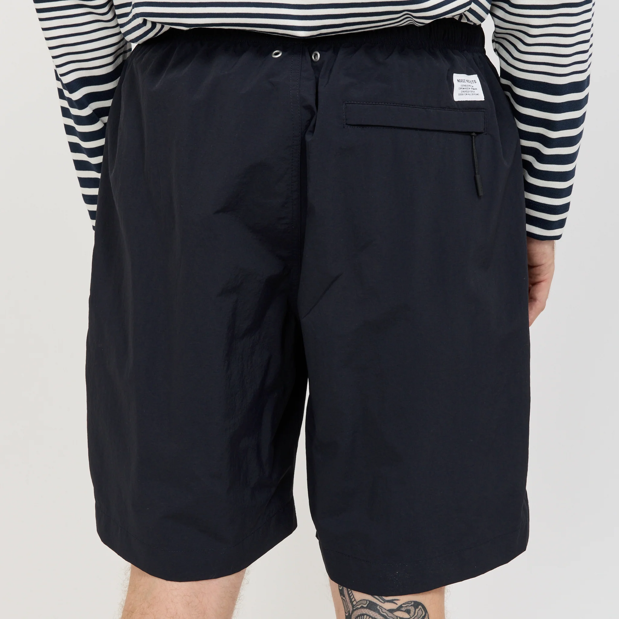 Sund Relaxed Recycled Nylon Swimmers Dark Navy - Image 6