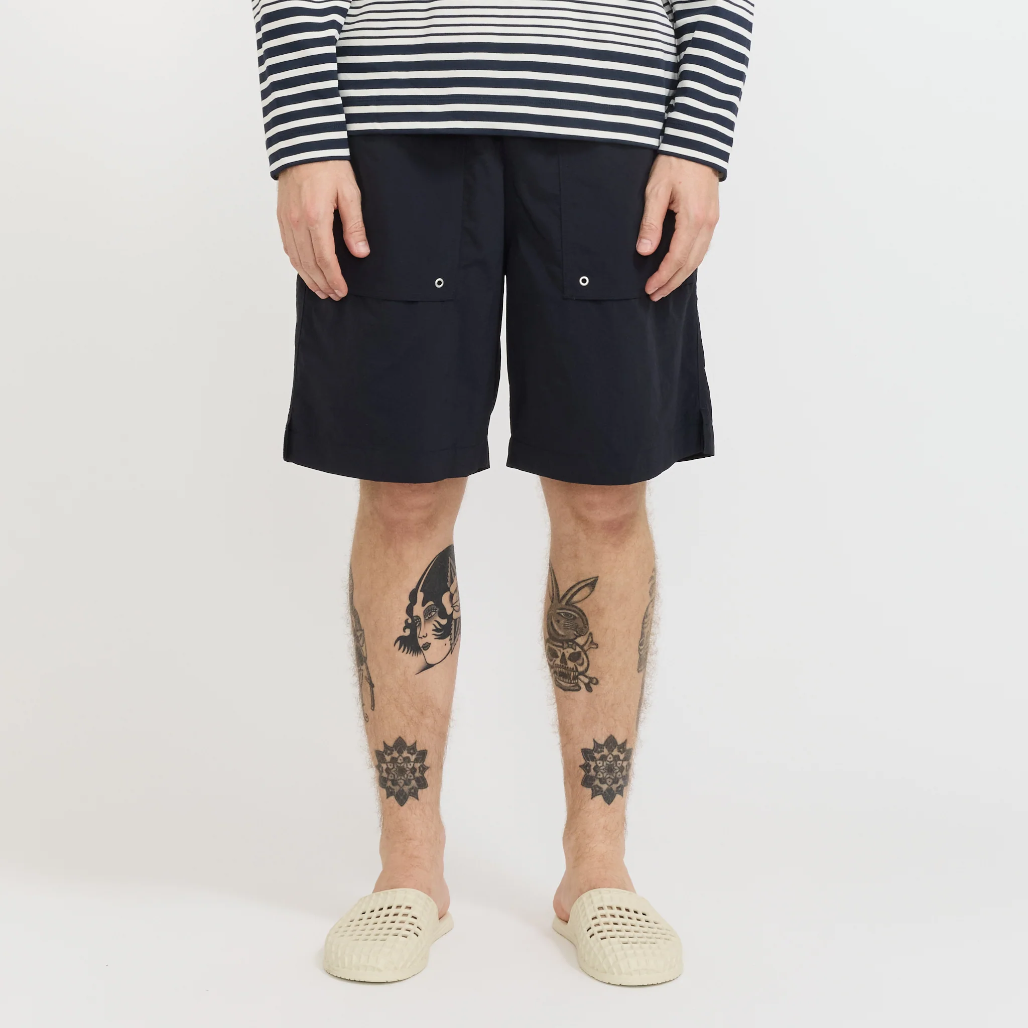Sund Relaxed Recycled Nylon Swimmers Dark Navy - Image 7
