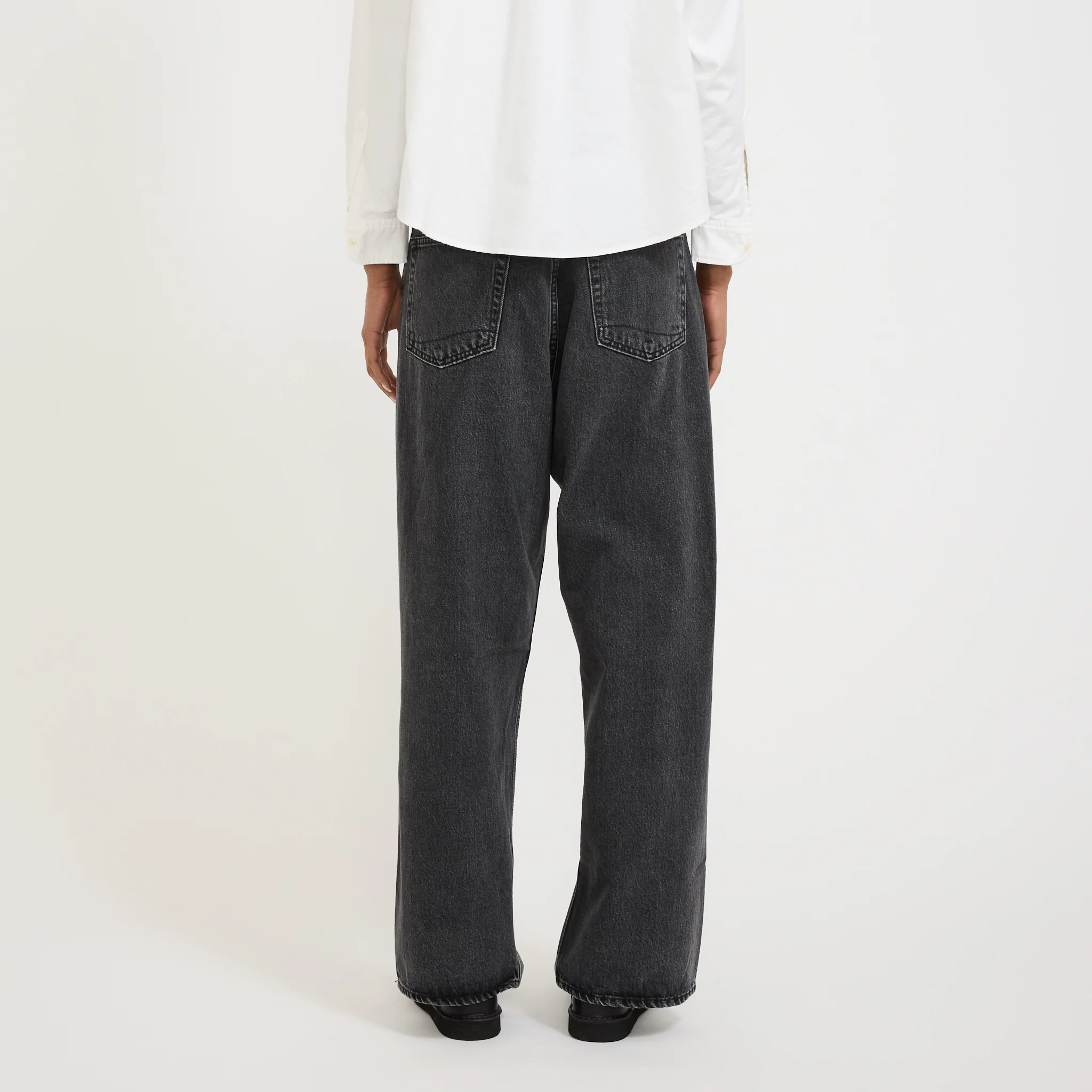 Super Dad's Denim Pants Black Denim Stone Womens - Image 4