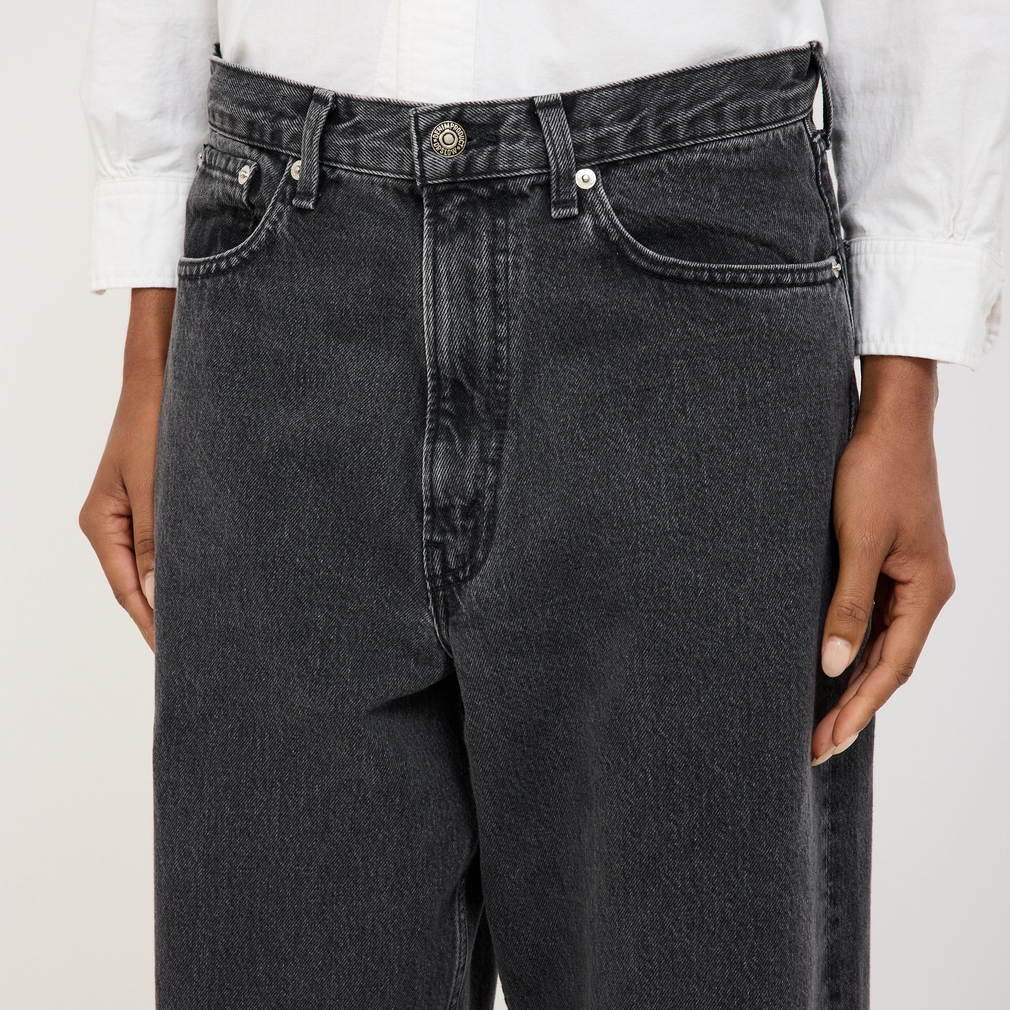 Super Dad's Denim Pants Black Denim Stone Womens - Image 5