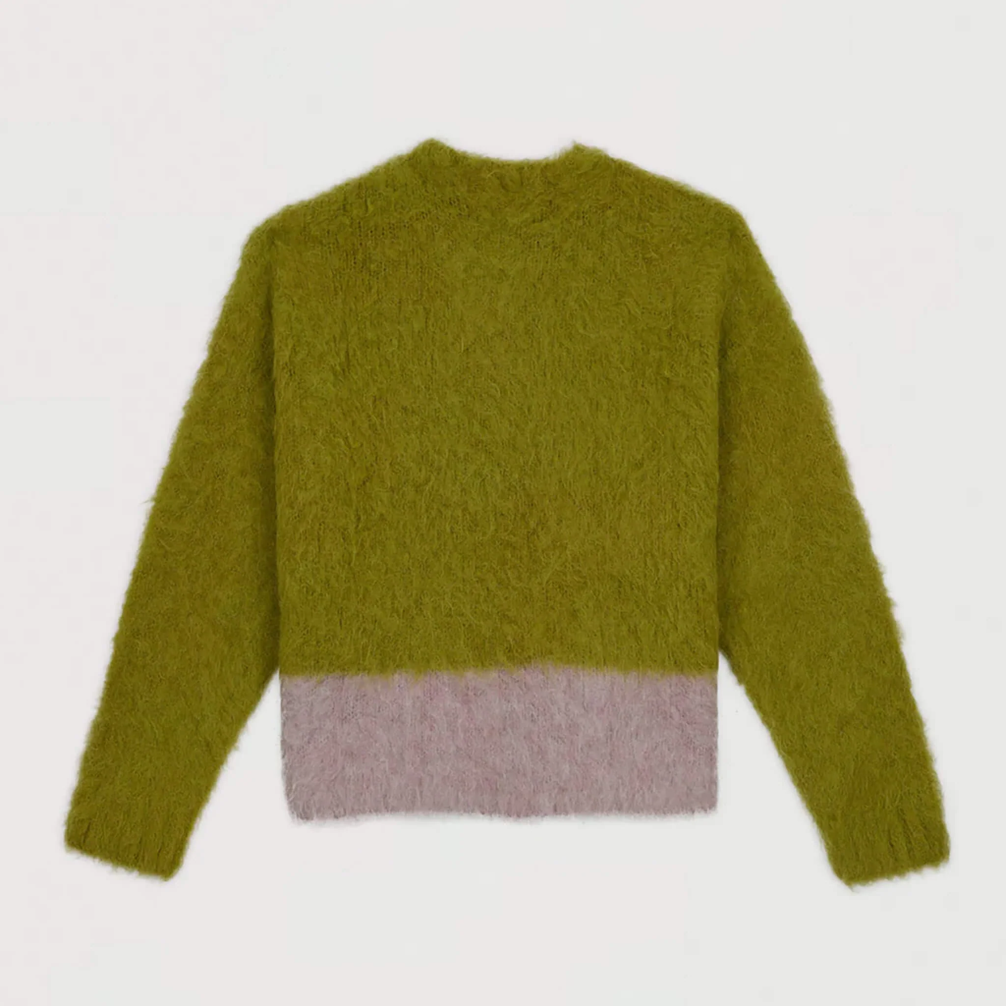 Super Hairy Boxy Knit Sweater Lime - Image 11