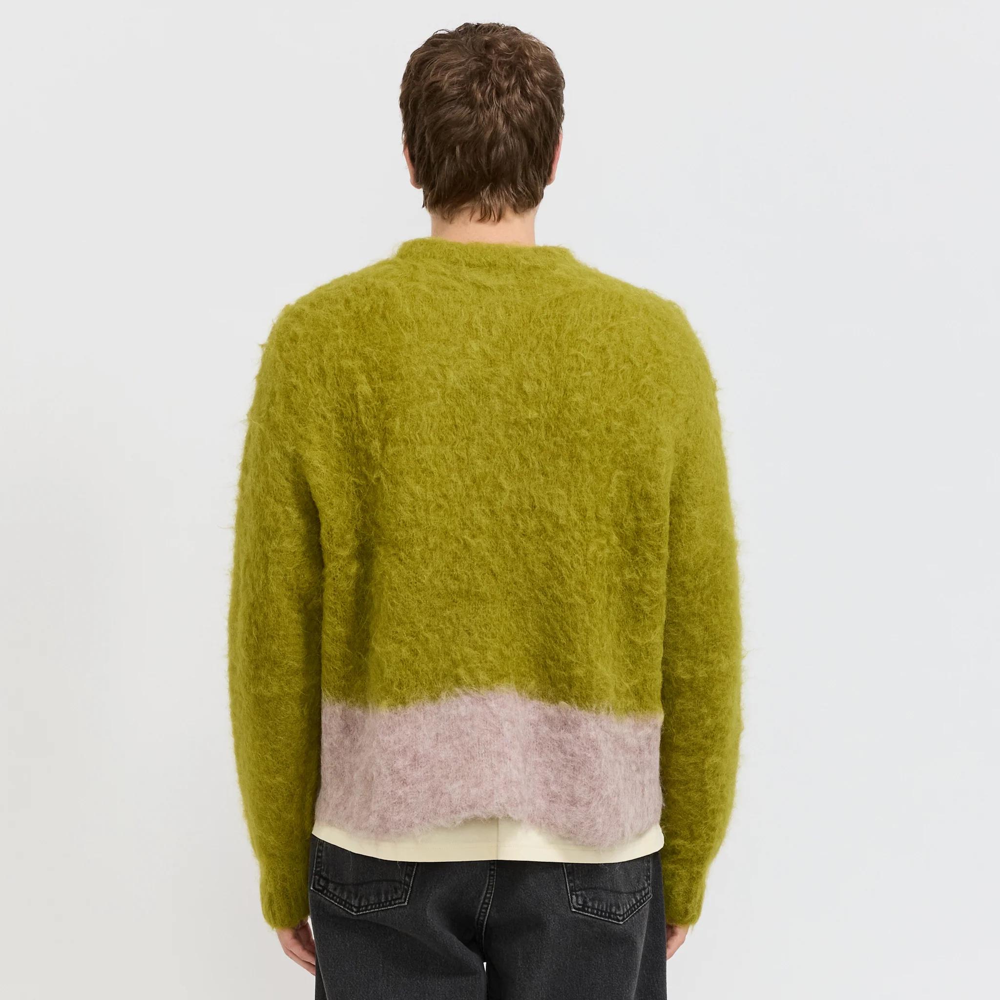 Super Hairy Boxy Knit Sweater Lime - Image 4