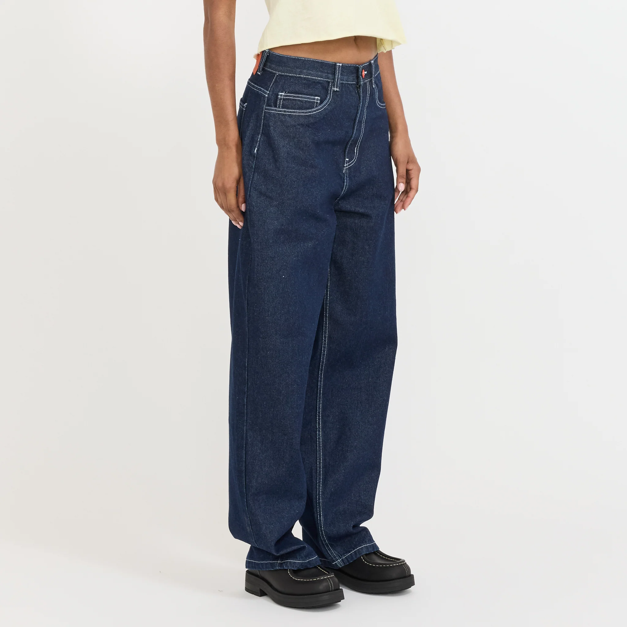 Super Loose Dark Blue White Stitching - Image 3