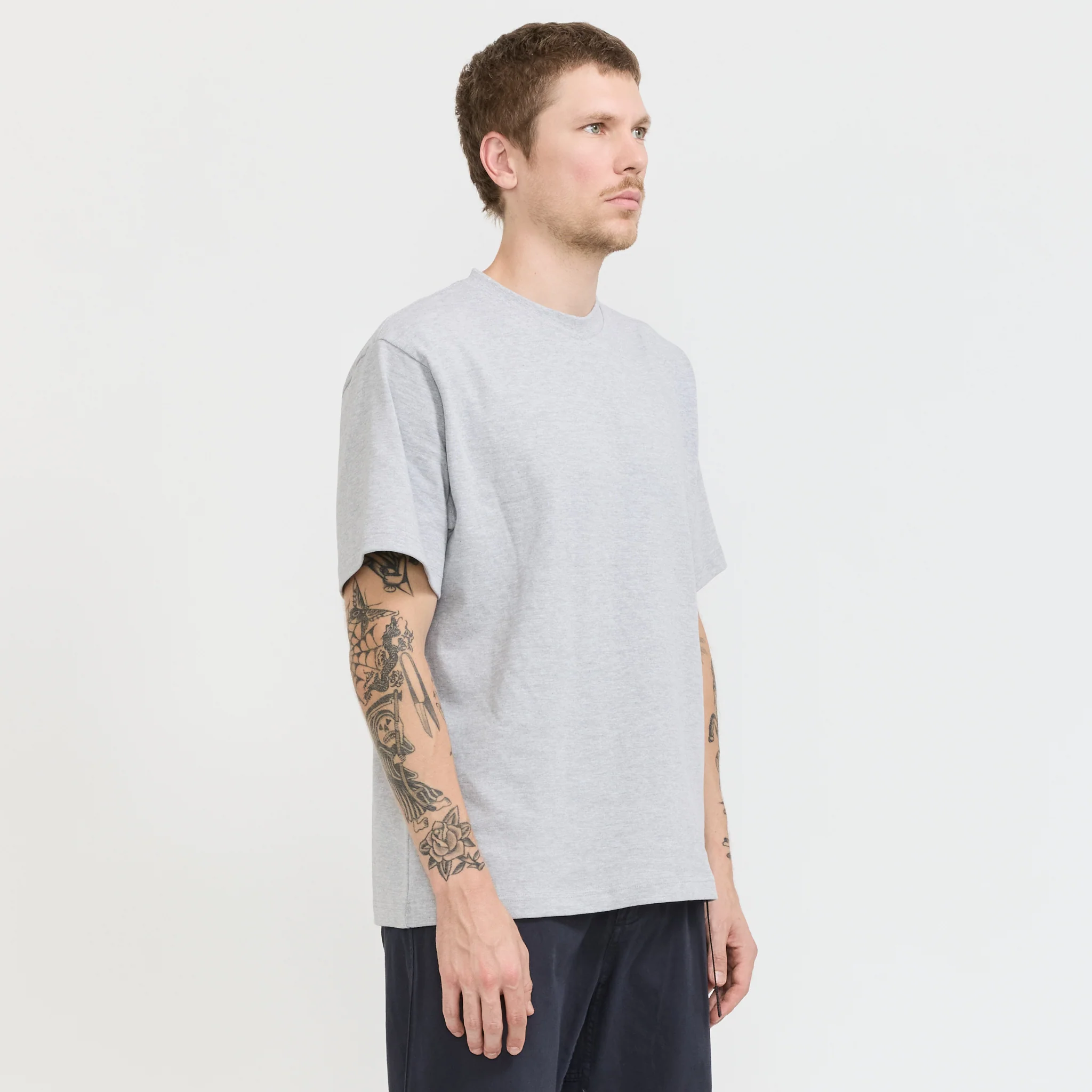 Super Weight Tee Heather Grey - Image 4