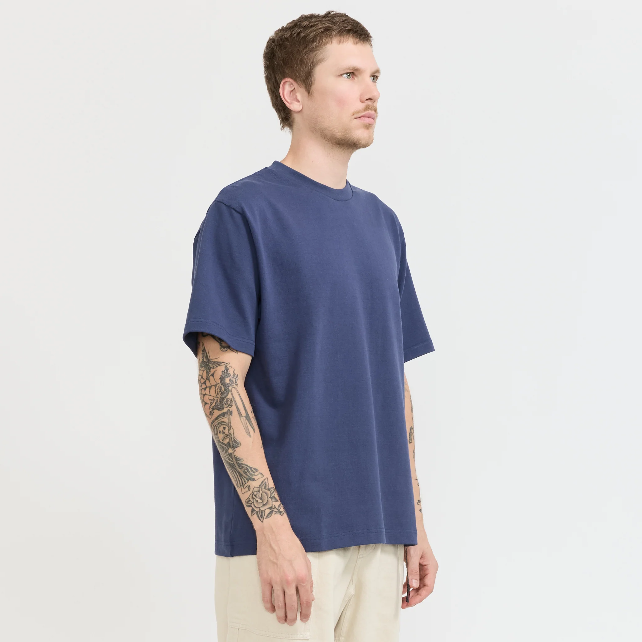 Super Weight Tee Navy Blue - Image 3