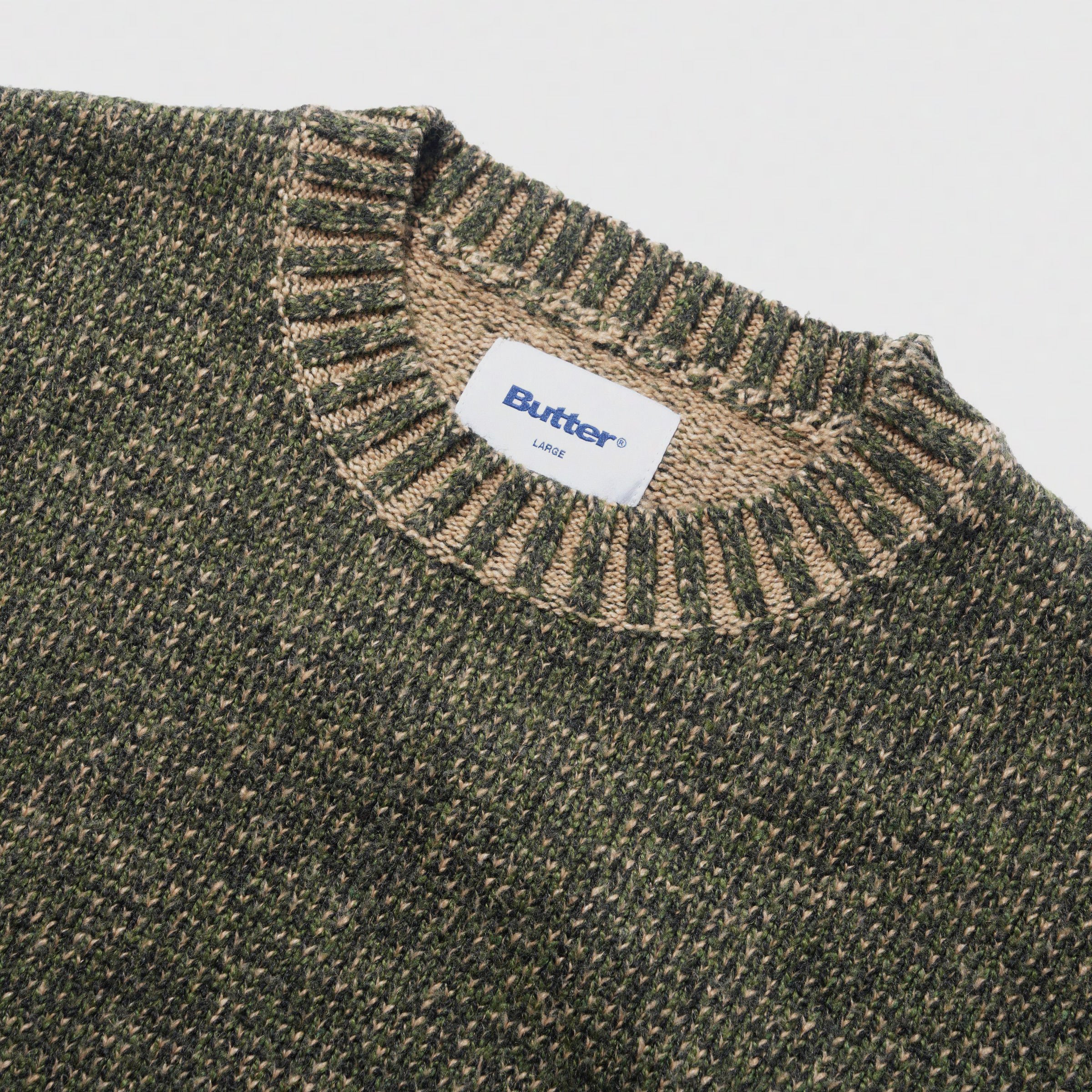Textured Knit Sweater Army - Image 2