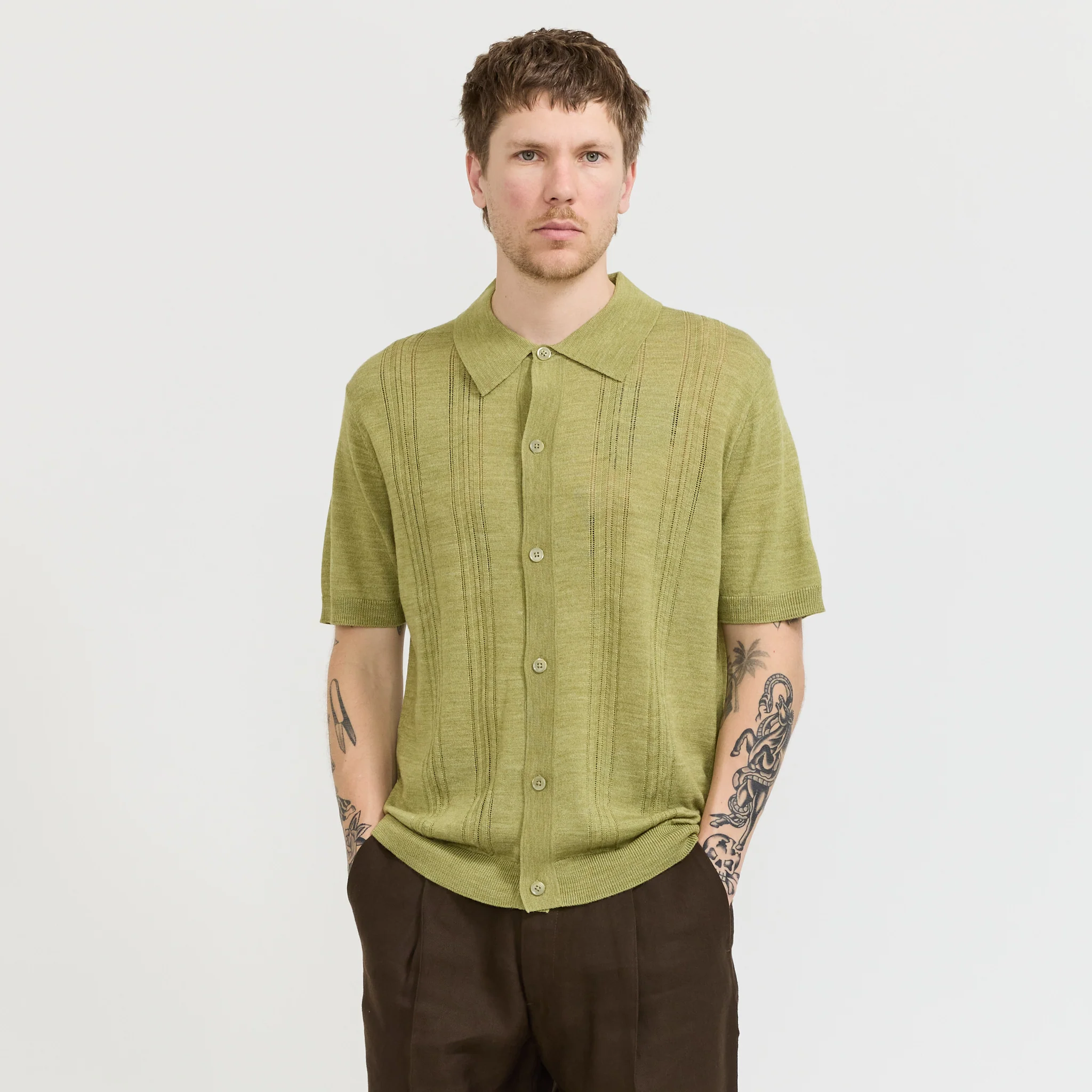Thor SS Cardigan Evergreen