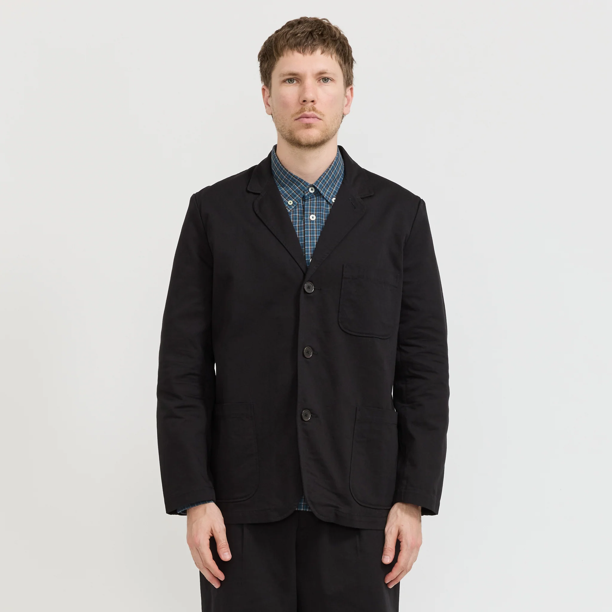Three Button Jacket Twill Black - Image 5
