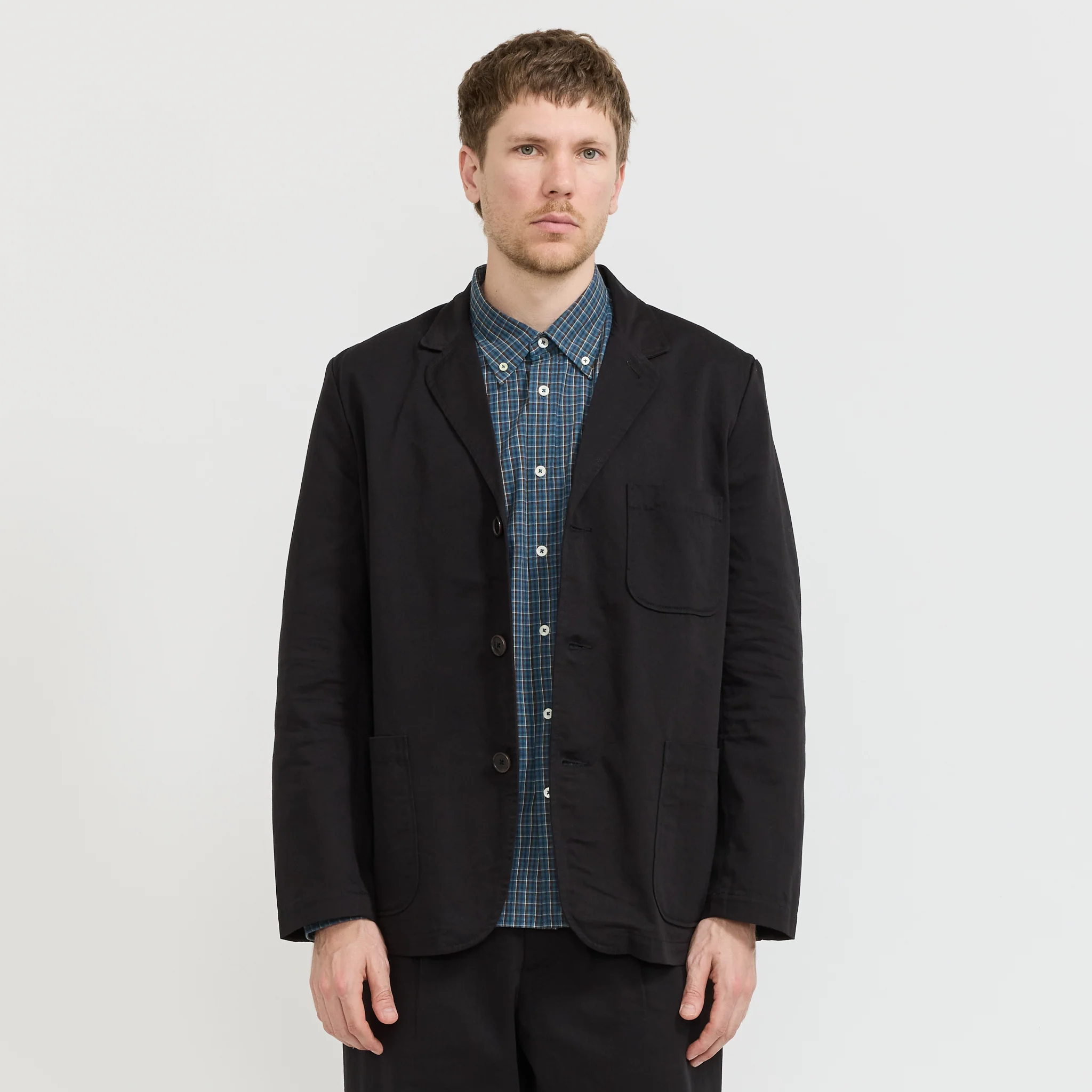 Three Button Jacket Twill Black - Image 6