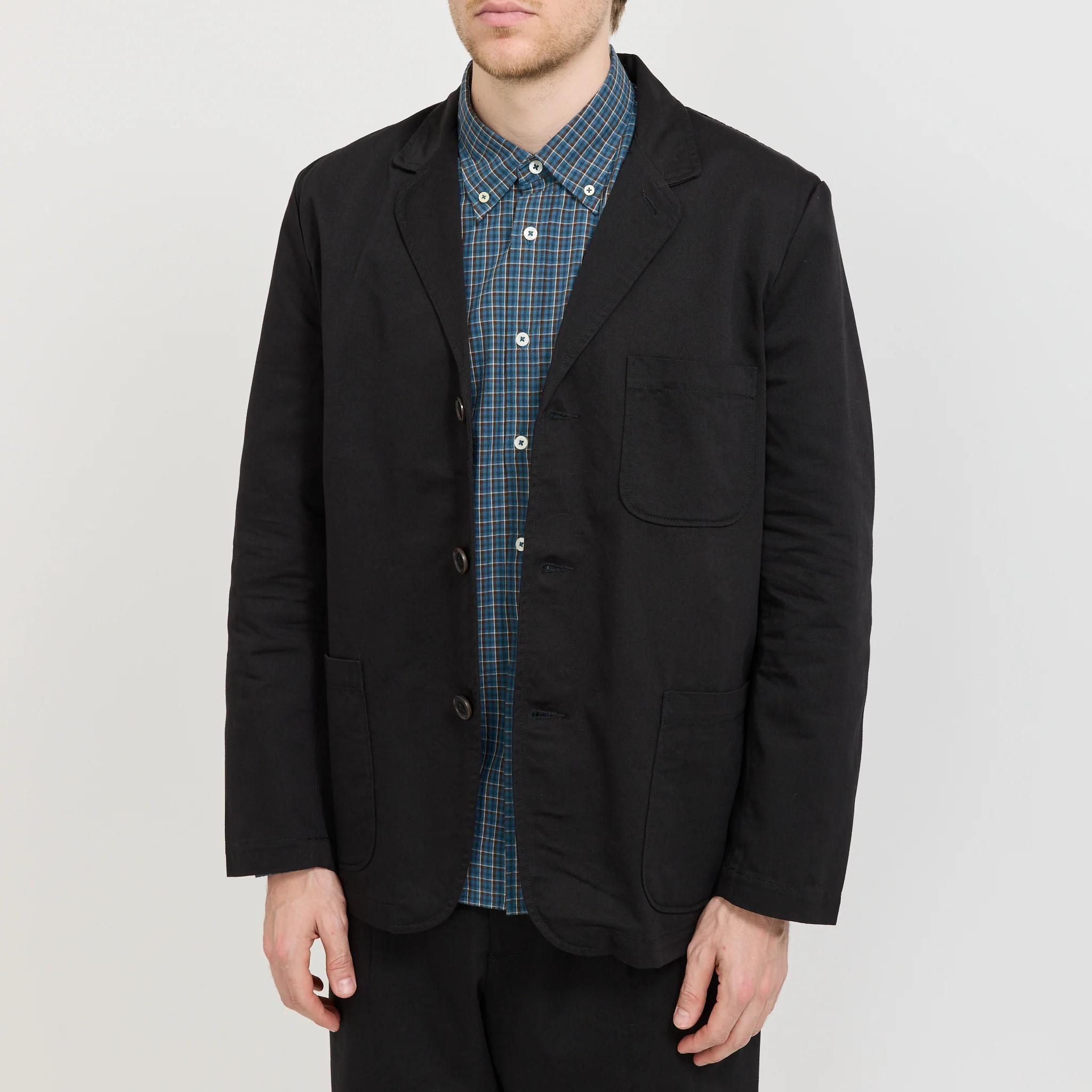 Three Button Jacket Twill Black - Image 7