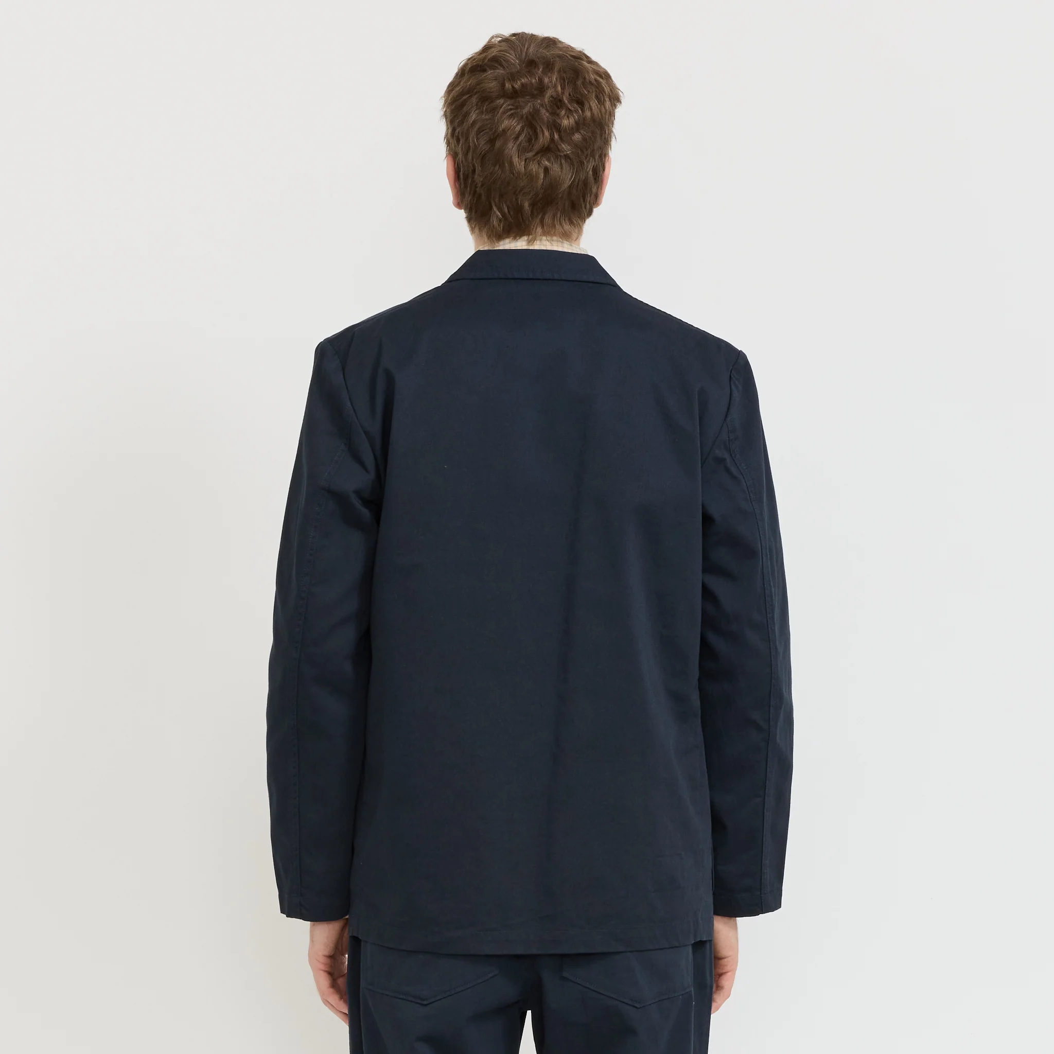 Three Button Jacket Twill Navy - Image 4
