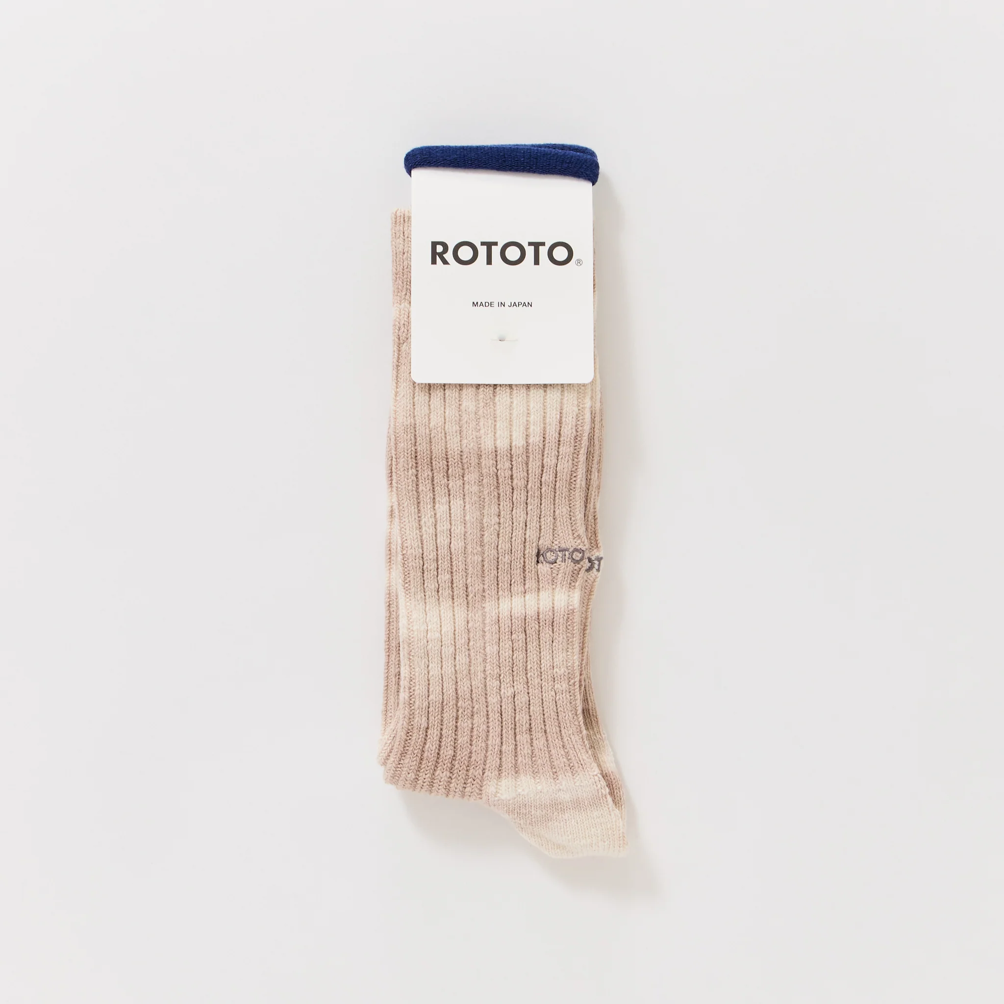 Tie Dye Ribbed Crew Socks Foggy Purple - Image 2