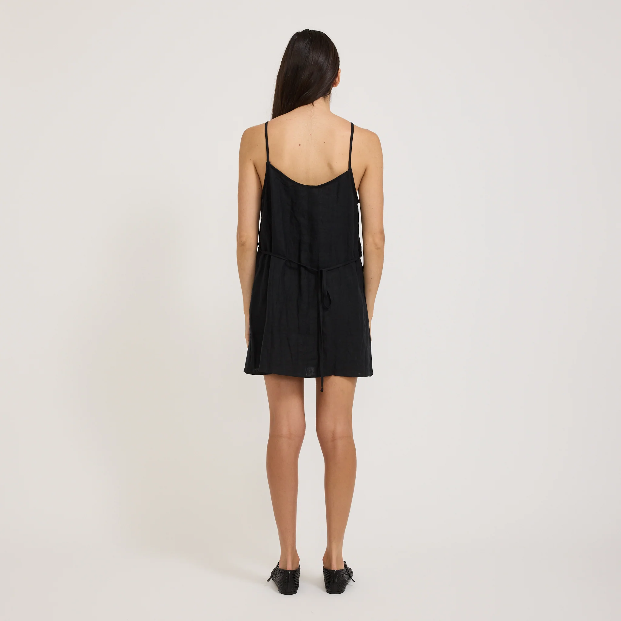 Tie Front Dress Black - Image 3