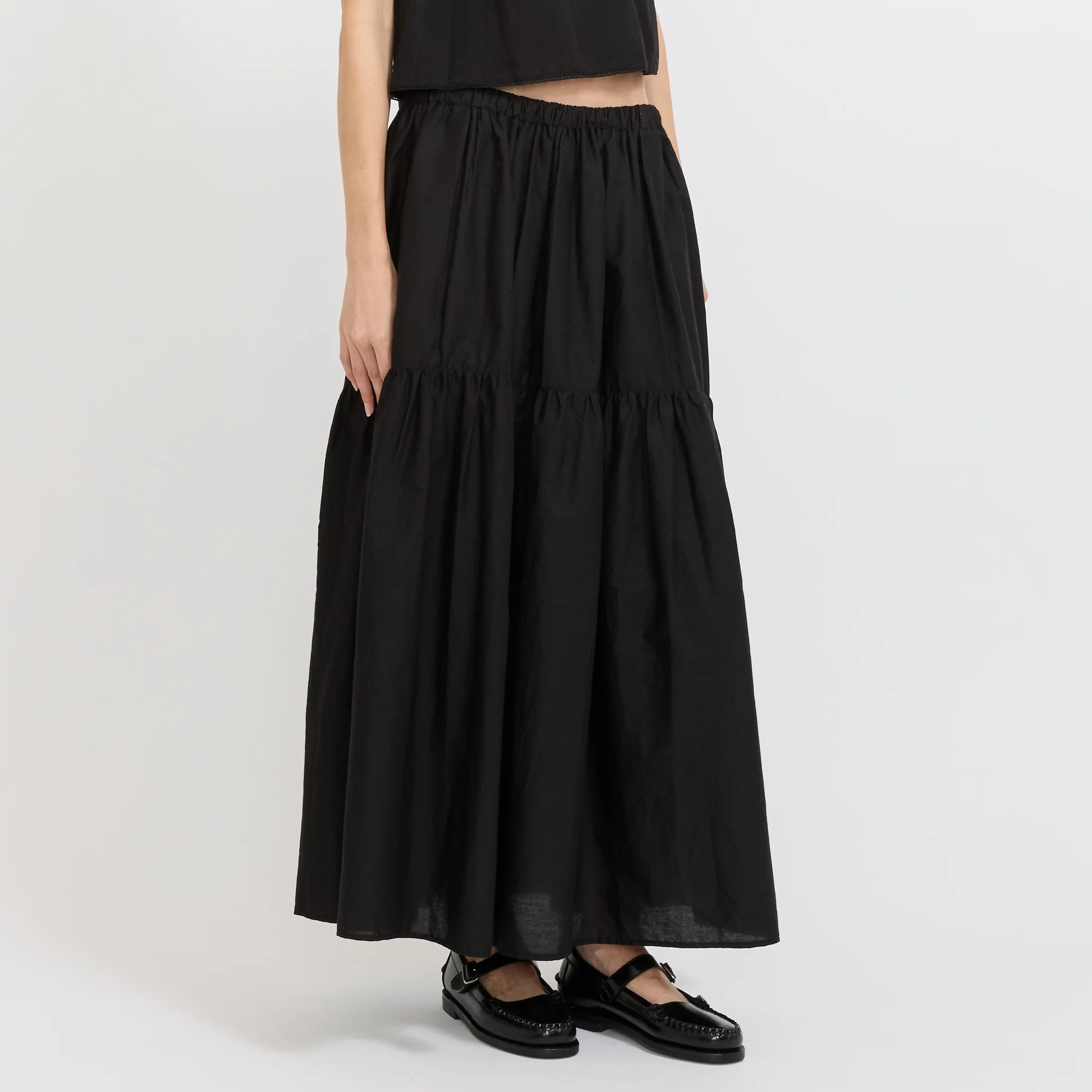 Tiered Maxi Skirt Black - Image 3