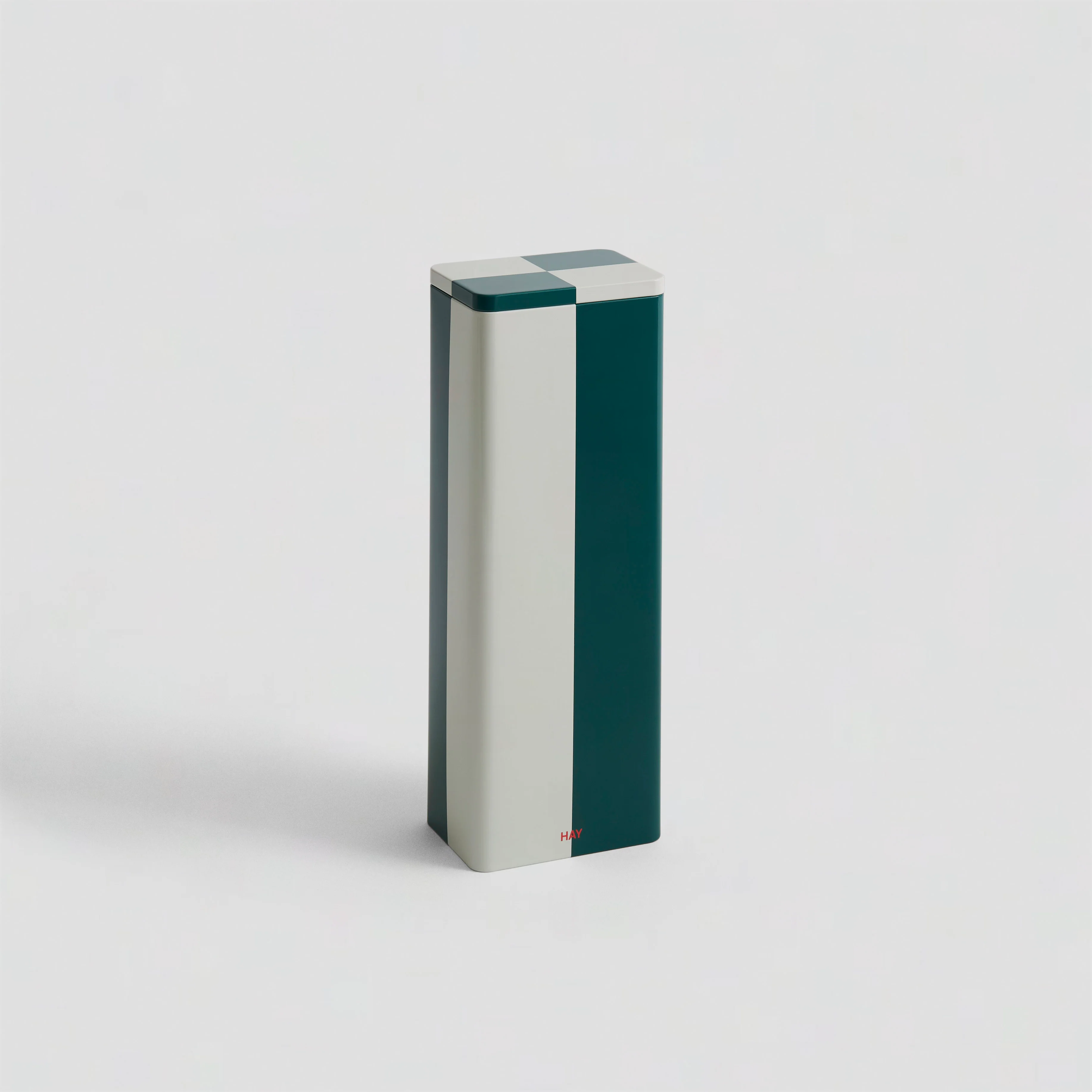 Tin Container Slim Green/Off White