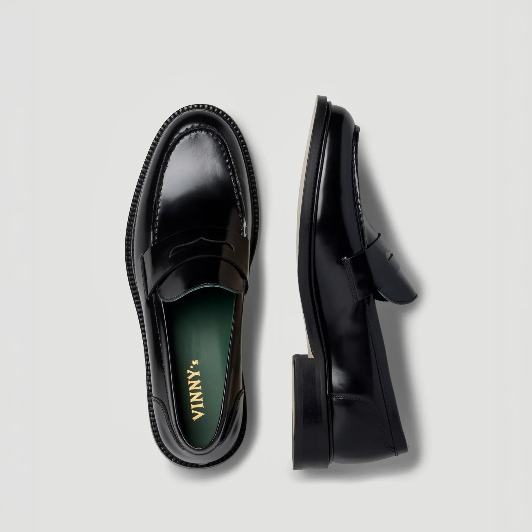 Townee Penny Loafer Black Polido Leather - Image 3