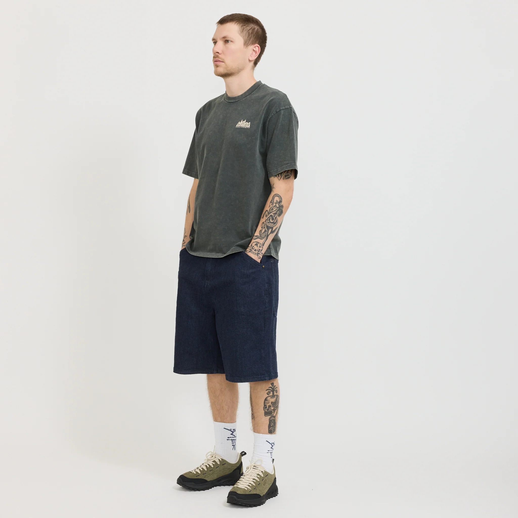 Trim Denim Shorts Rinsed Indigo - Image 2