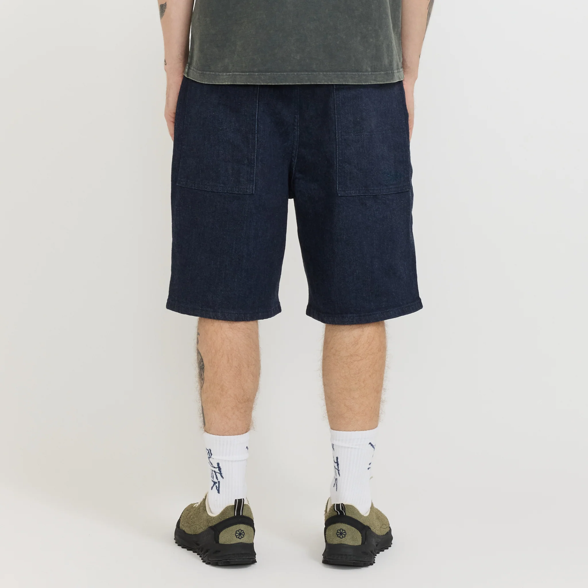 Trim Denim Shorts Rinsed Indigo - Image 4