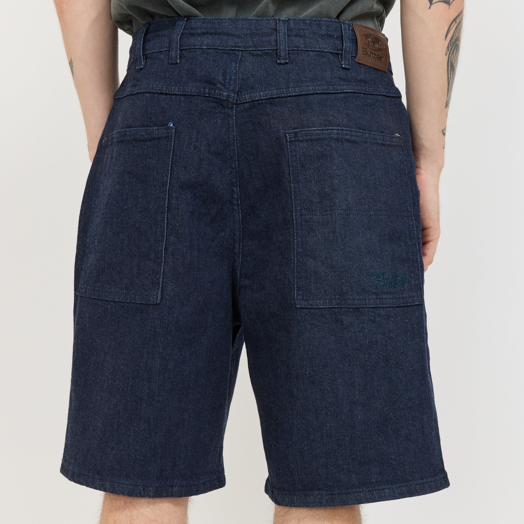 Trim Denim Shorts Rinsed Indigo - Image 6