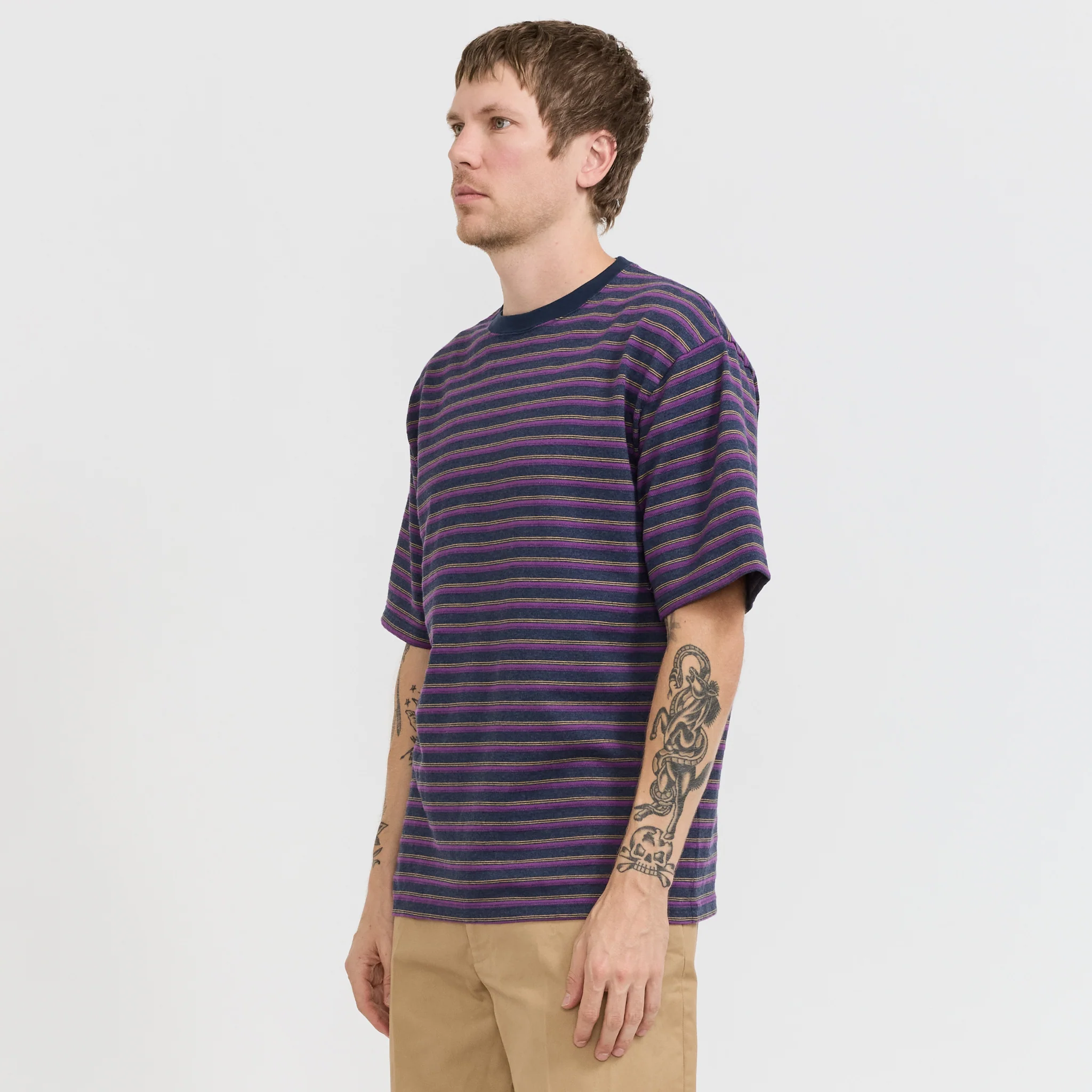Tucker Striped Tee Navy