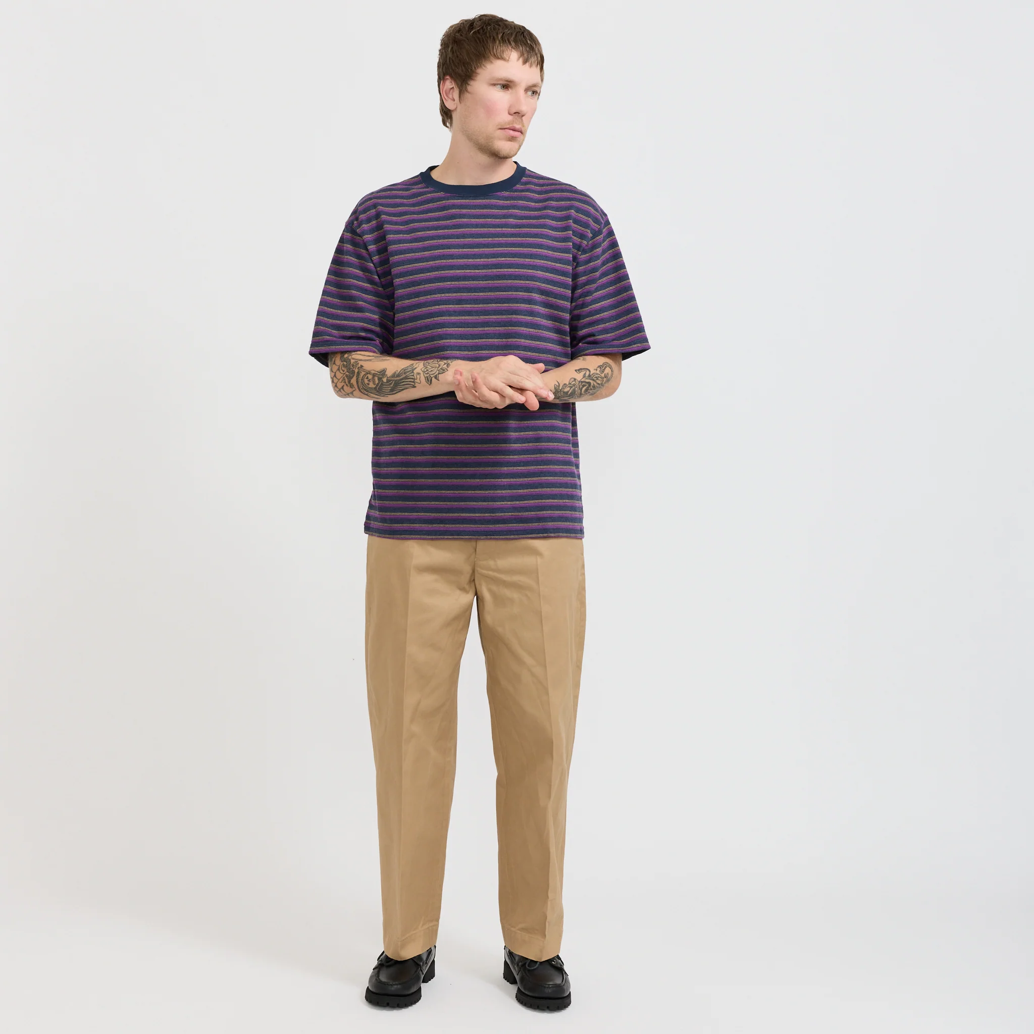 Tucker Striped Tee Navy - Image 2